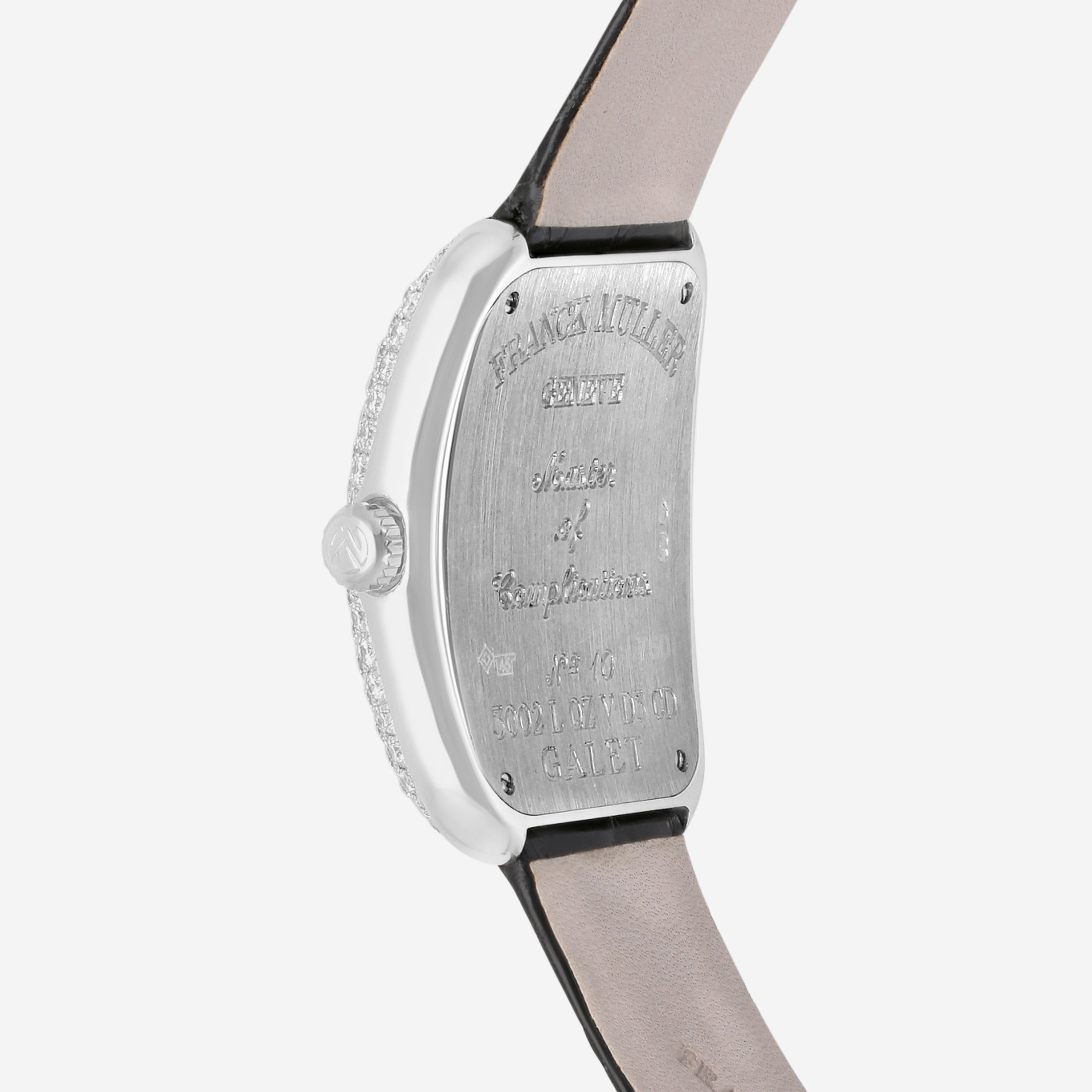 Franck Muller Galet 18K White Gold Diamond Quartz Unisex Watch 3002LQZVD3CD — view 3