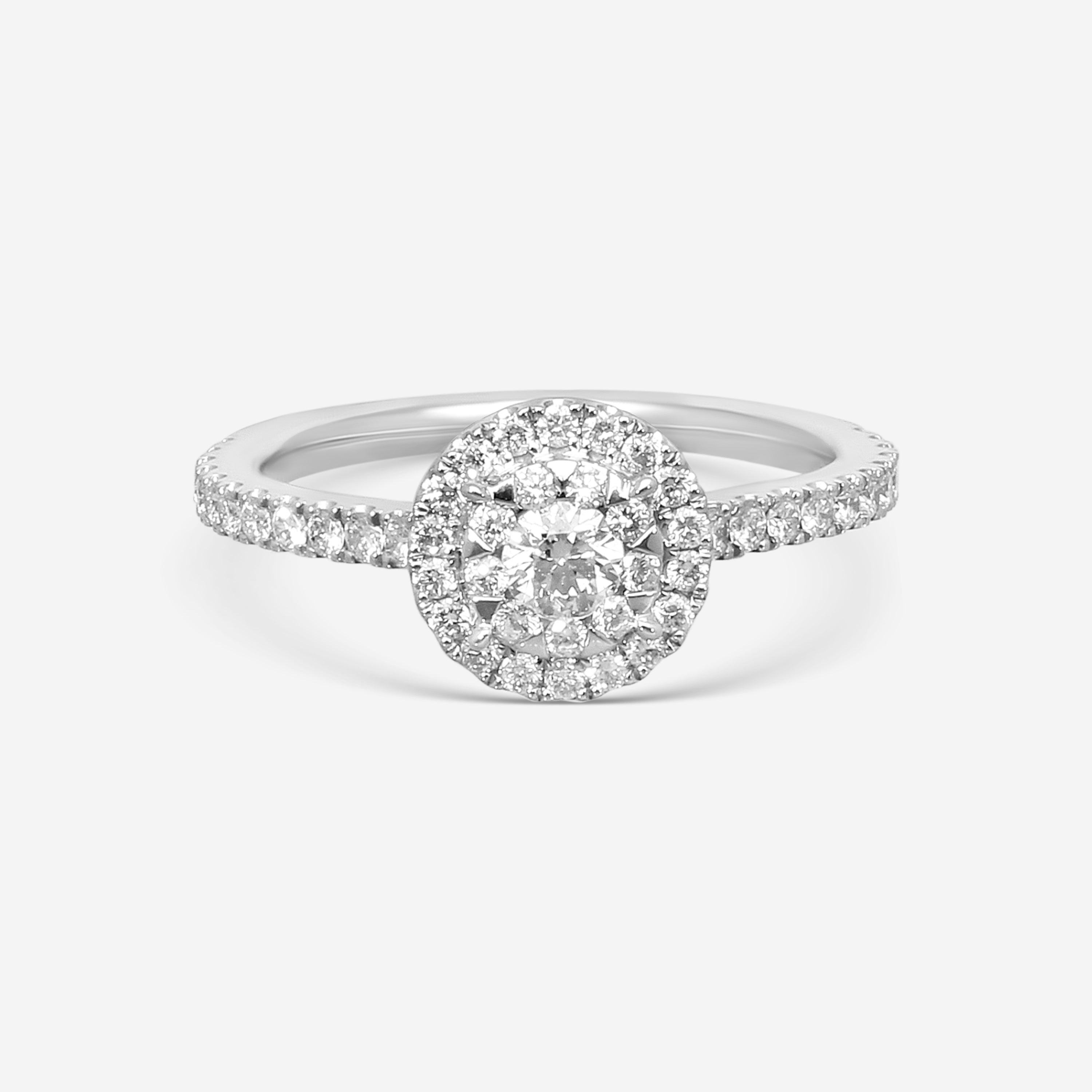 Mémoire 14K White Gold Diamond Statement Ring Sz. 6.5 FRBQ10165004W72000