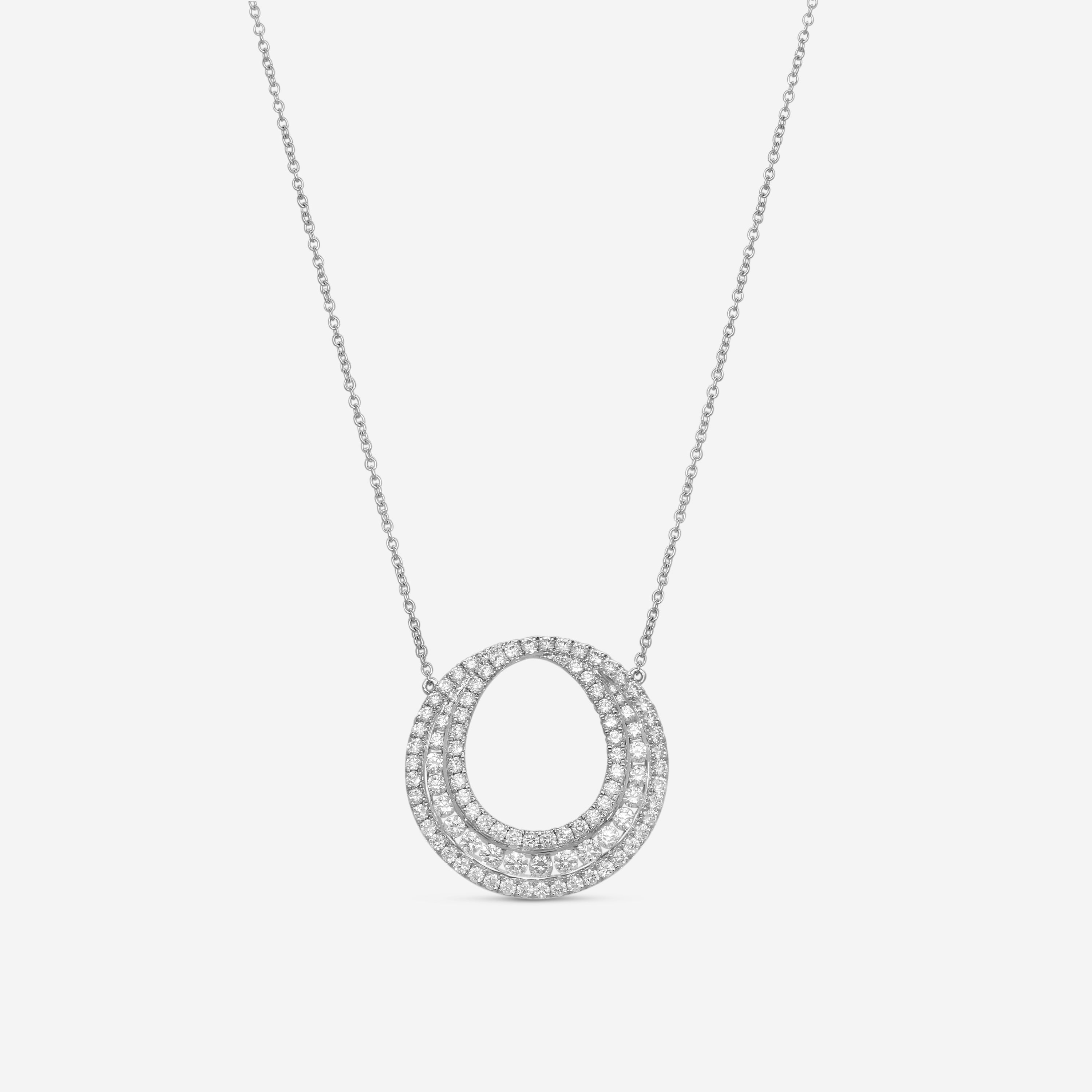 Mémoire 18K White Gold Diamond Infinity Circle Necklace MFDC103N-0160T8W
