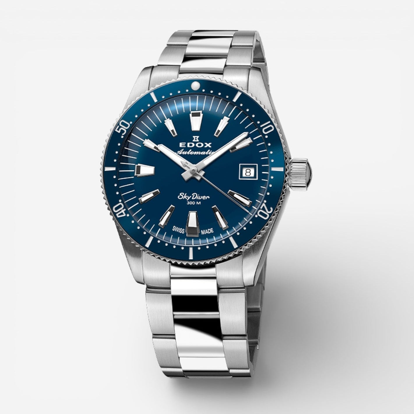 Edox Skydiver Stainless Steel Automatic Unisex Watch 80131-3BUM-BUIN