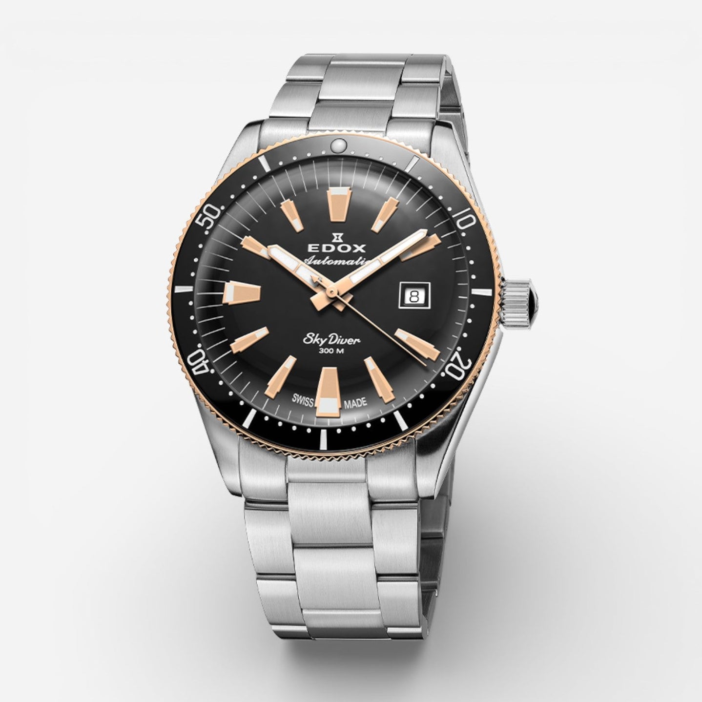 Edox Skydiver Limited Edition Stainless Steel Automatic Men's Watch 80126-357RNM-NIRB