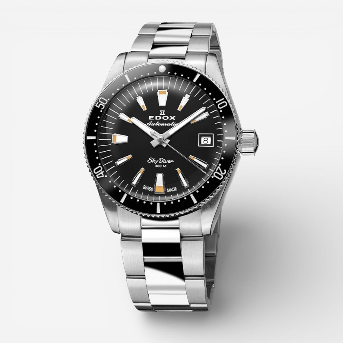 Edox Skydiver Stainless Steel Automatic Unisex Watch 80131-3NM-NIB