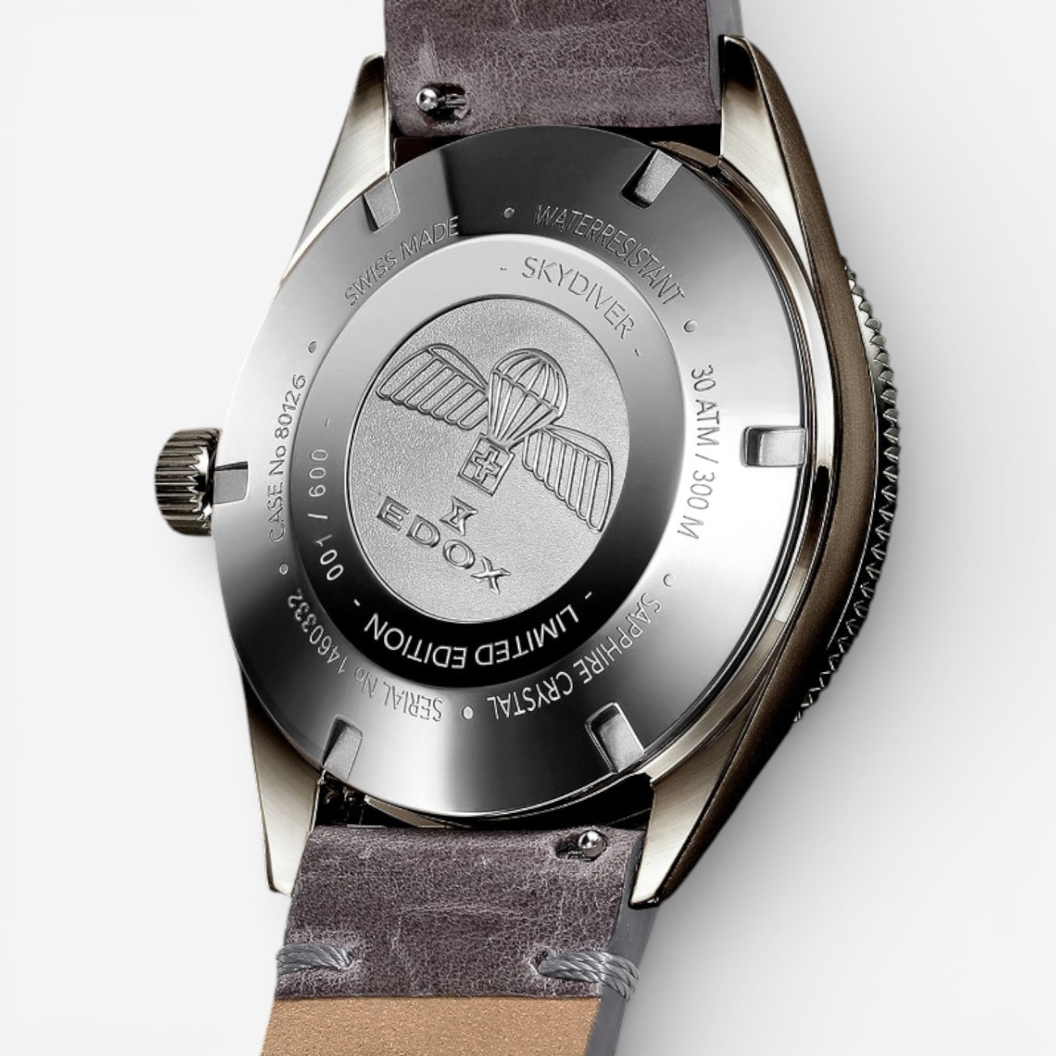 Edox Skydiver Aged Steel Limited Edition Automatic Men's Watch 80126-3VIN-GDN — view 3
