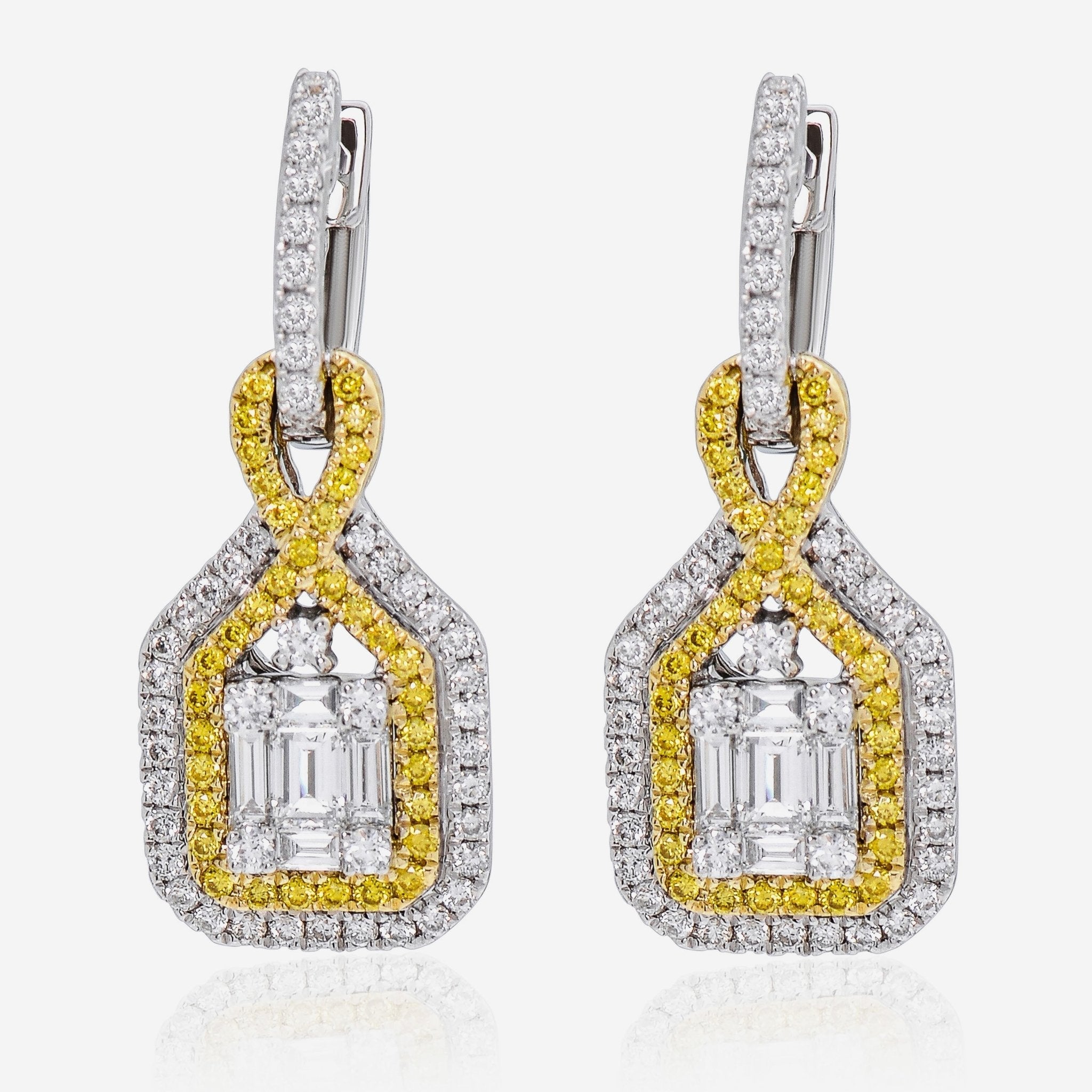 Gregg Ruth 14K Yellow & White Gold Diamond Drop Earrings 47202