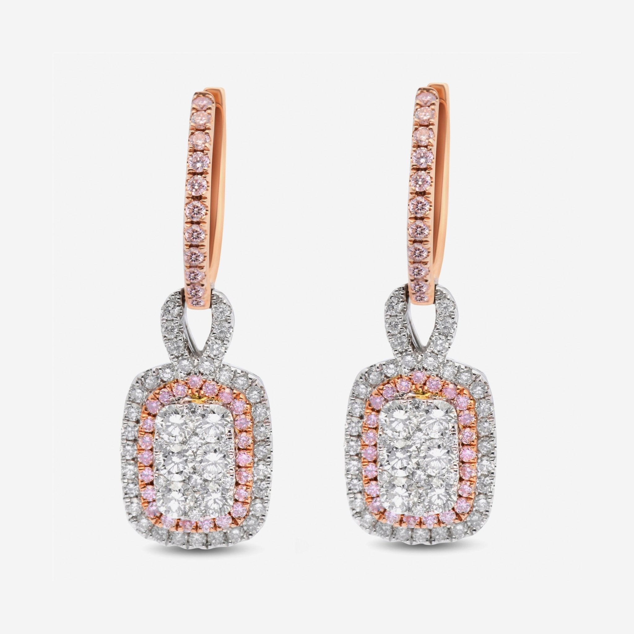 Gregg Ruth 14K White & Rose Gold Diamond Drop Earrings 45192
