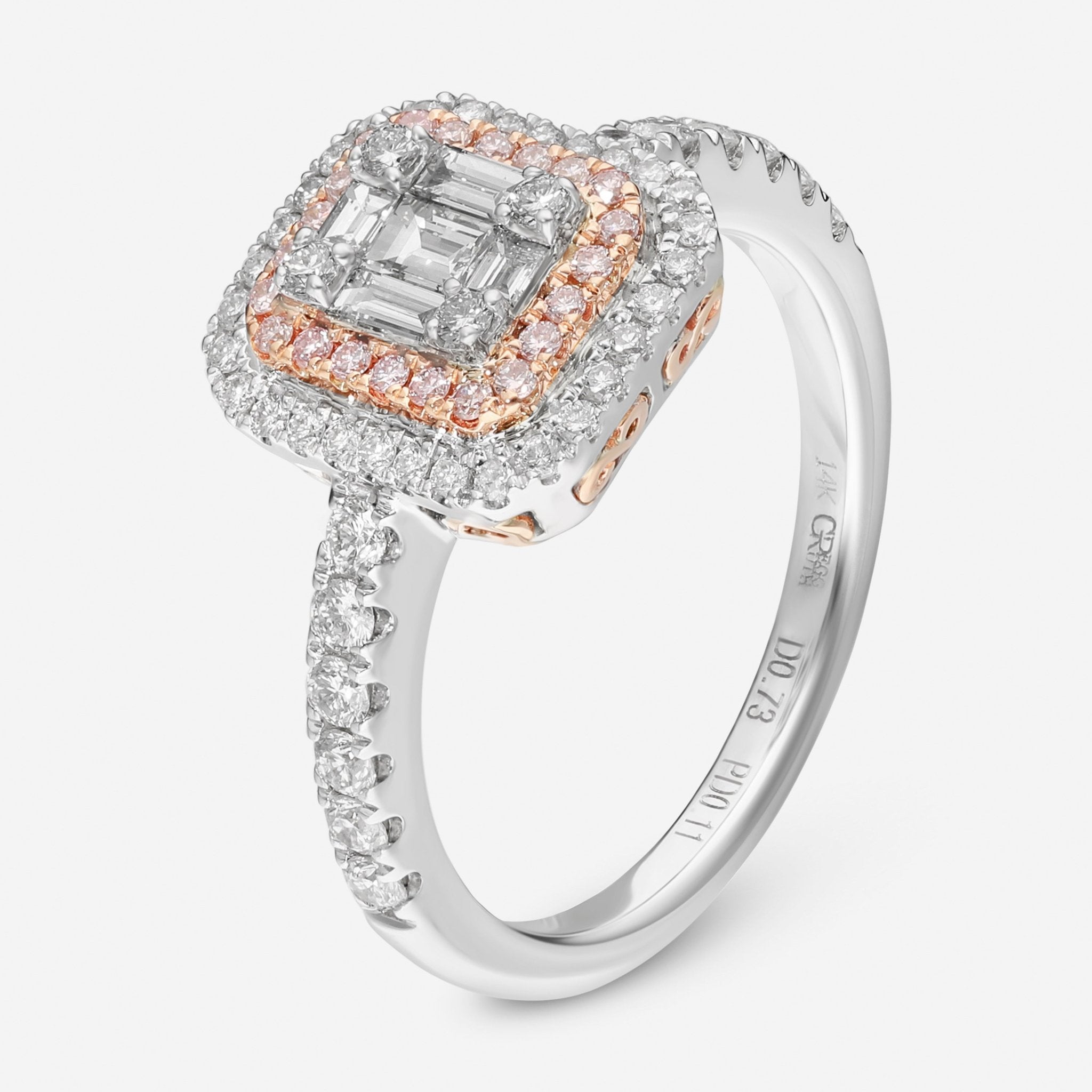 Gregg Ruth 14K White Gold Diamond 0.83ct. Engagement Ring Sz. 6.75 50635 — view 3