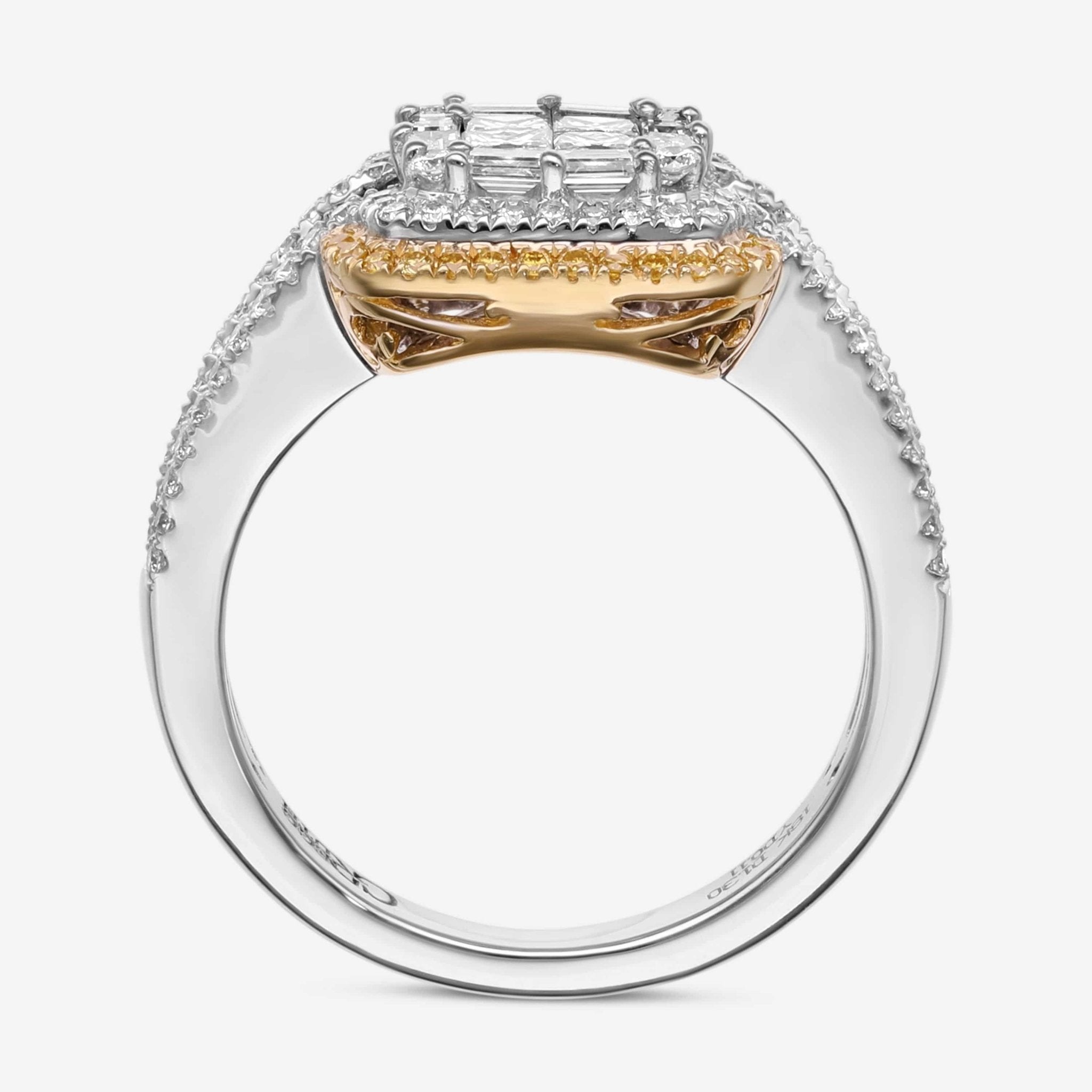 Gregg Ruth 18K White Gold Fancy Diamond 1.45ct. Engagement Ring Sz. 6.5 50098 — view 3
