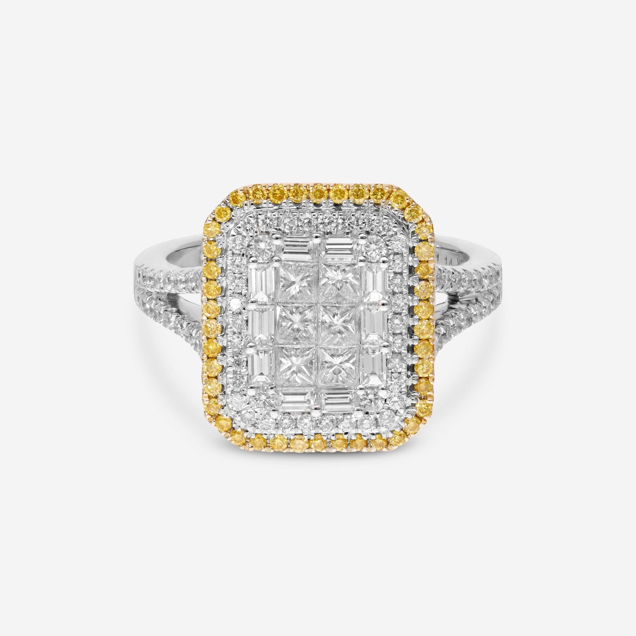 Gregg Ruth 14K White & Yellow Gold Diamond Engagement Ring 50626
