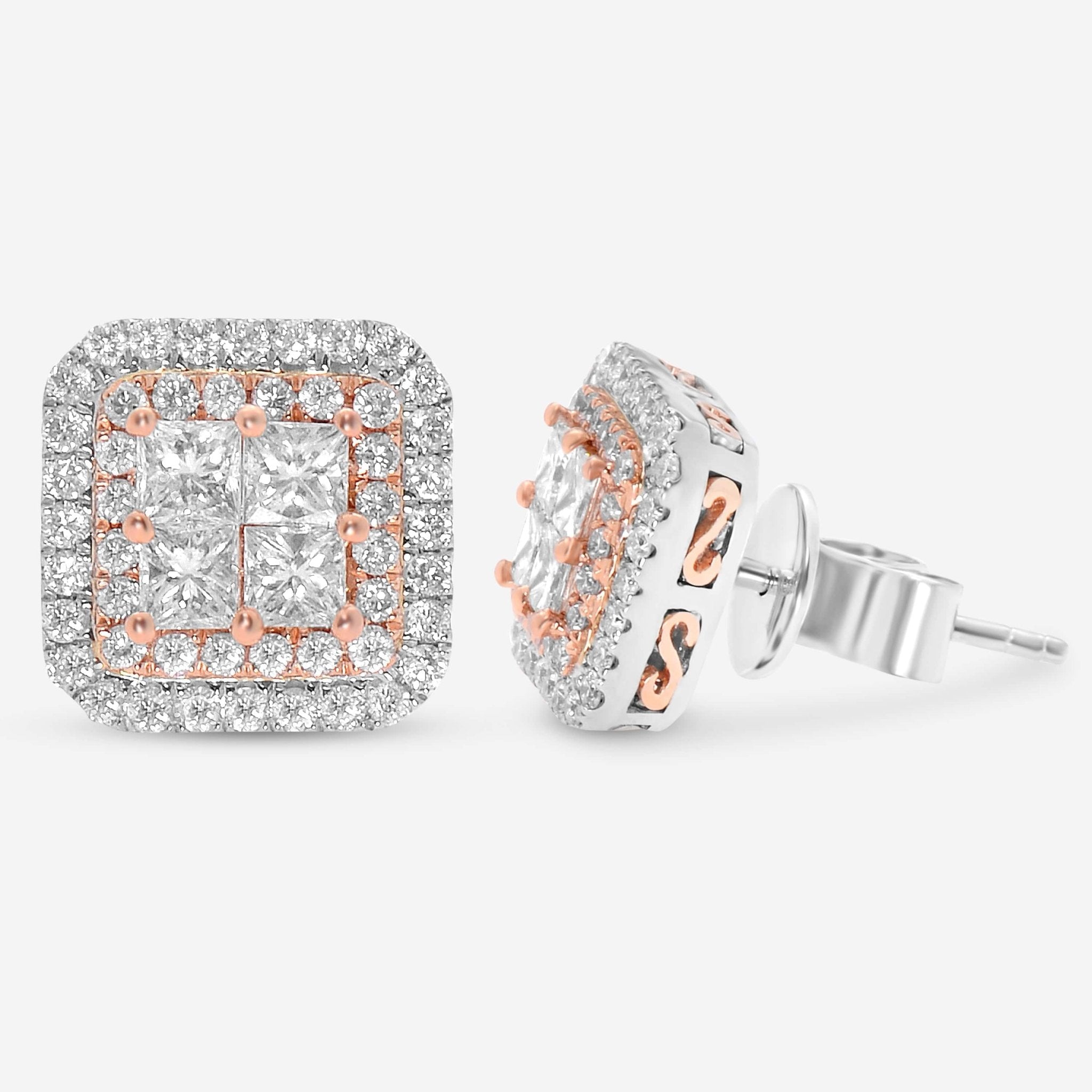 Gregg Ruth 14K White Gold Fancy Pink Diamond Stud Earrings 50112 — view 2