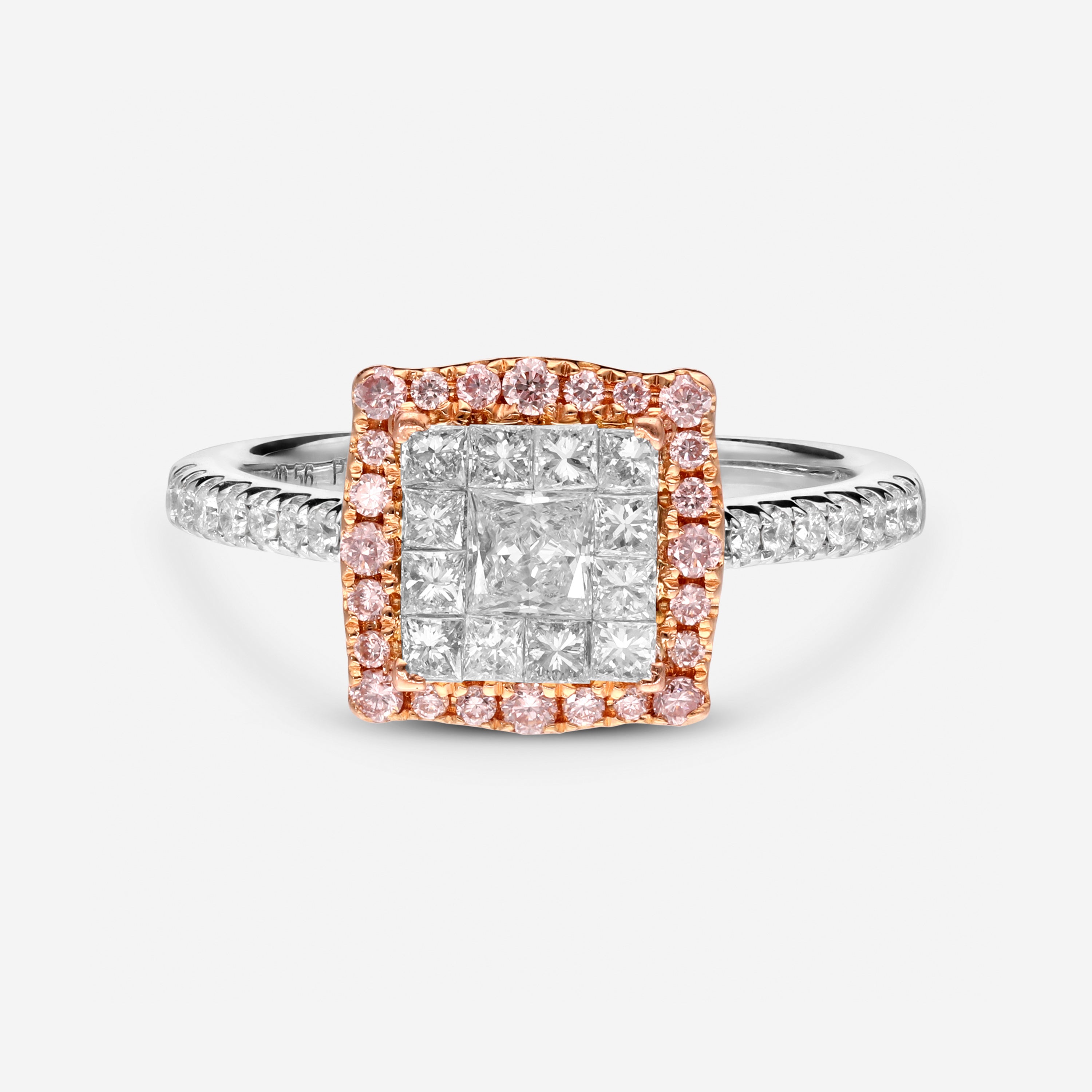 Gregg Ruth 18K White & Rose Gold Diamond 1ct. Engagement Ring Sz. 6.5 050563-GCR/000931