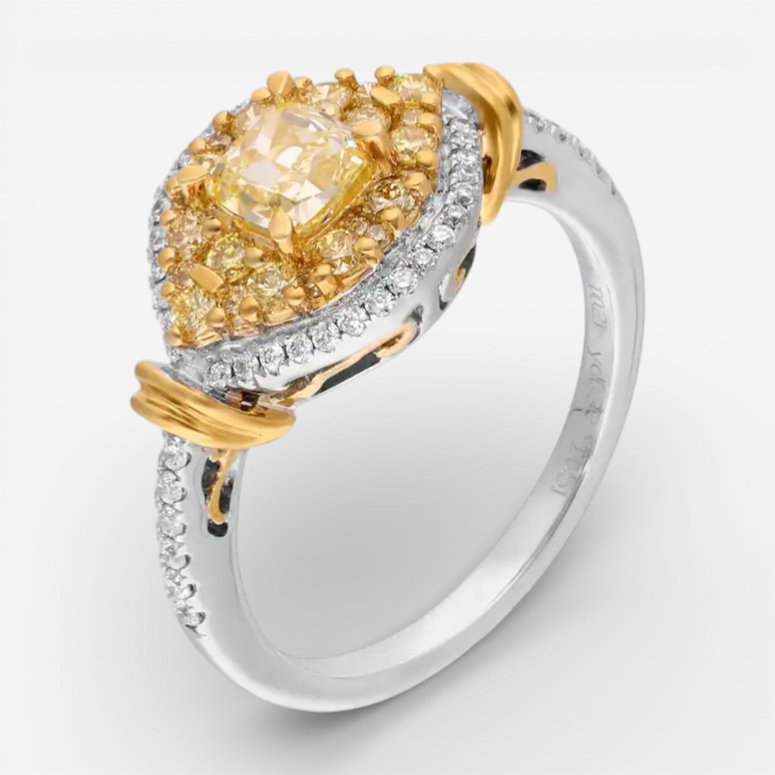 Gregg Ruth 18K Yellow Gold Diamond Engagement Ring Sz. 6.5 603129 — view 2