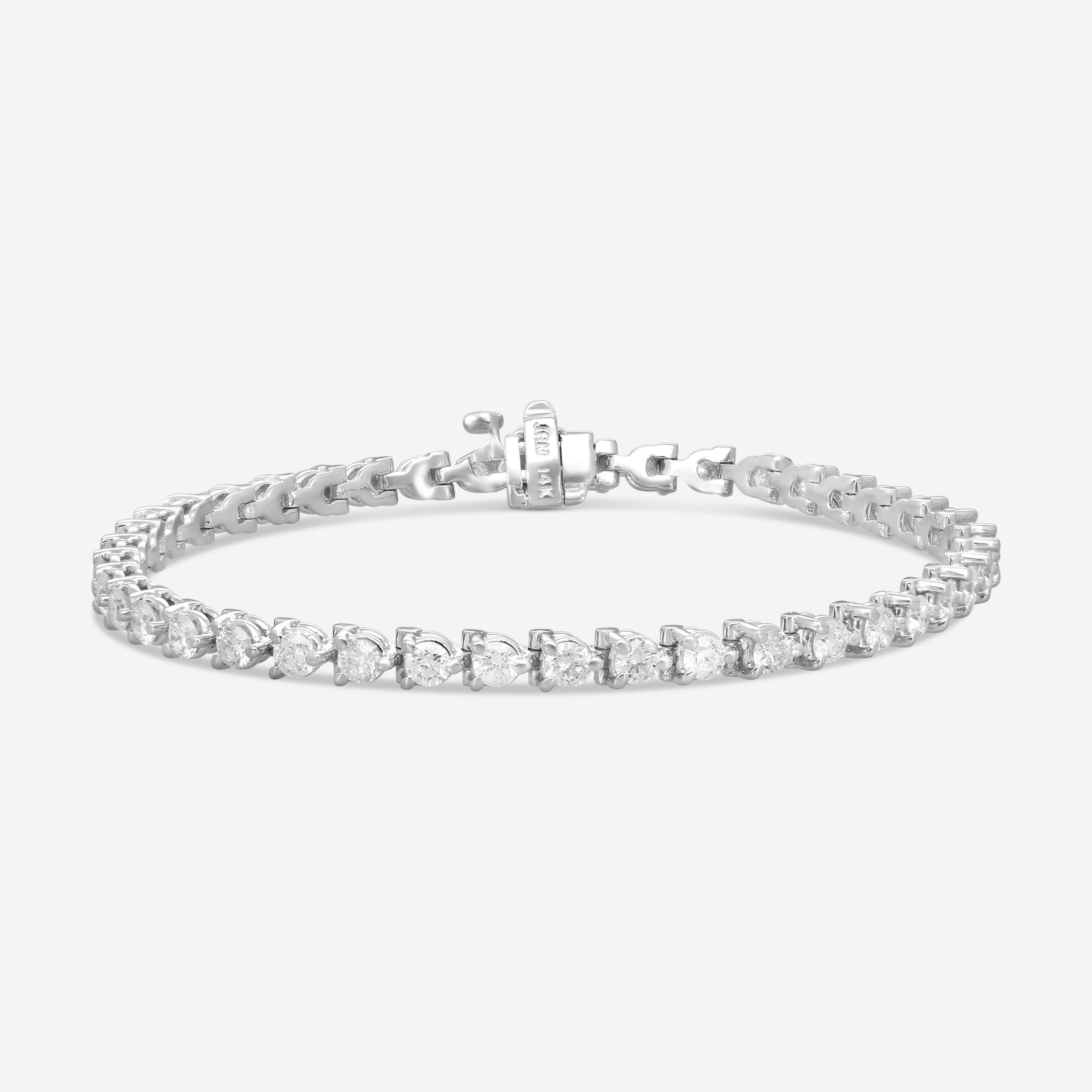 Ina Mar 14K White Gold 4.00 ctw Round Diamond Martini Tennis Bracelet B1076D-FW-400F