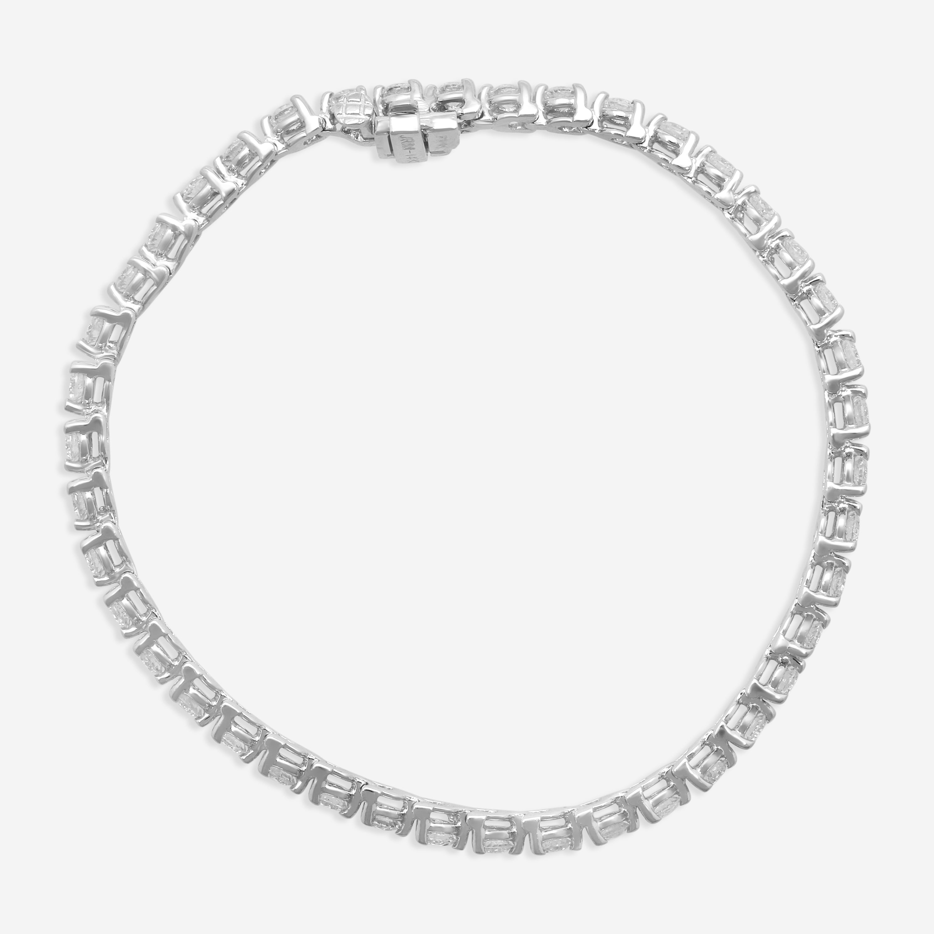 Ina Mar 14K White Gold 4.00 ctw Round Diamond Martini Tennis Bracelet B1076D-FW-400F — view 3