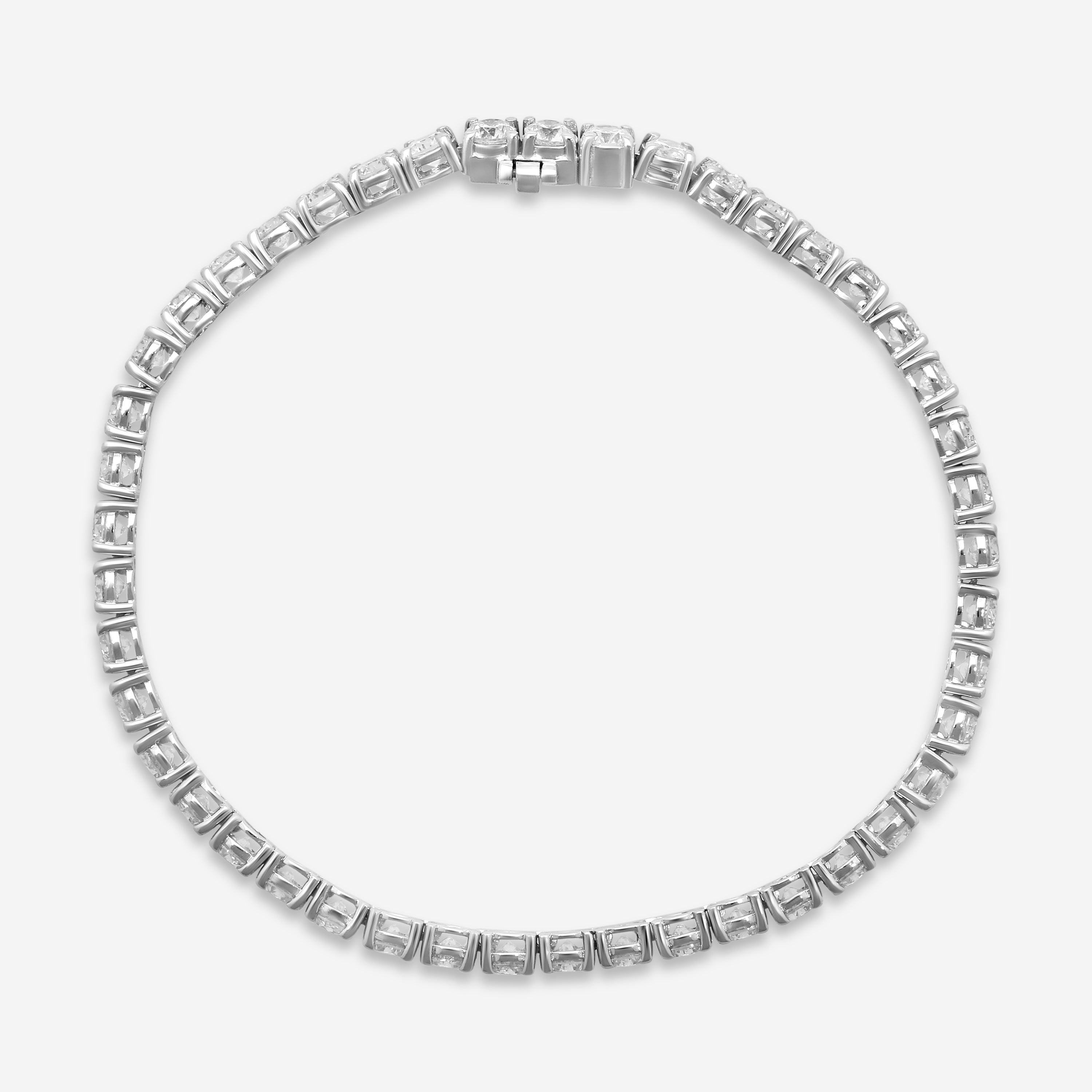 Ina Mar 14K White Gold 8.00 ctw Round Diamond 4-Prong Tennis Bracelet B1088G-FW-800F — view 4