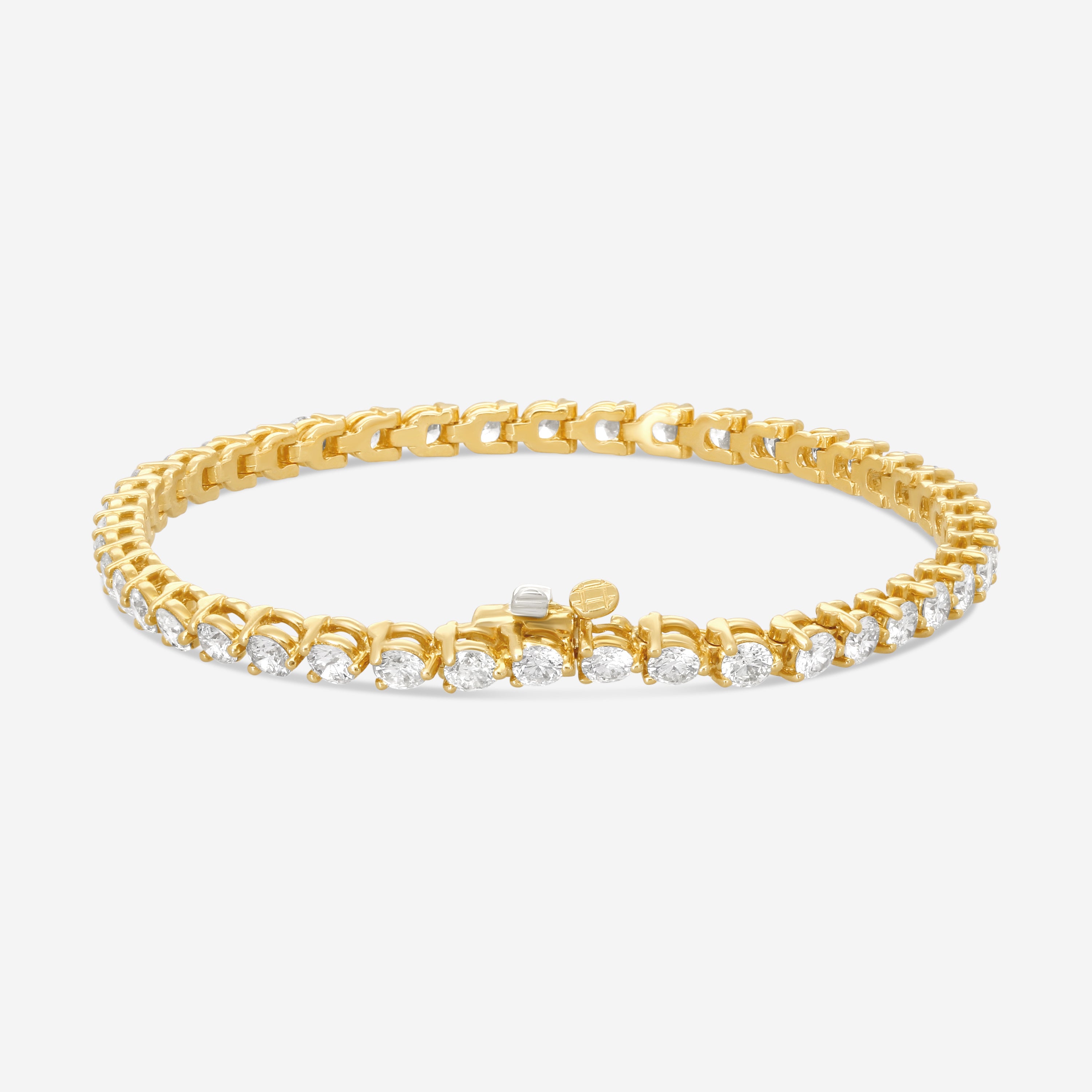 Ina Mar 14K Yellow Gold 5.00 ctw Round Diamond Martini Tennis Bracelet B1076E-FY-500F — view 2