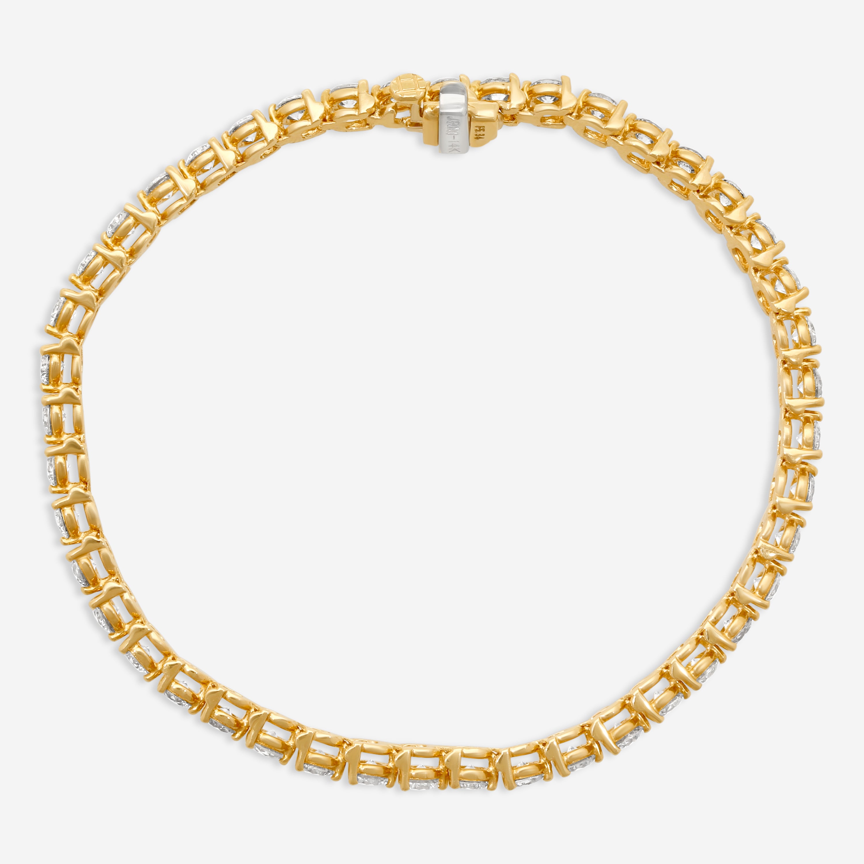 Ina Mar 14K Yellow Gold 5.00 ctw Round Diamond Martini Tennis Bracelet B1076E-FY-500F — view 3
