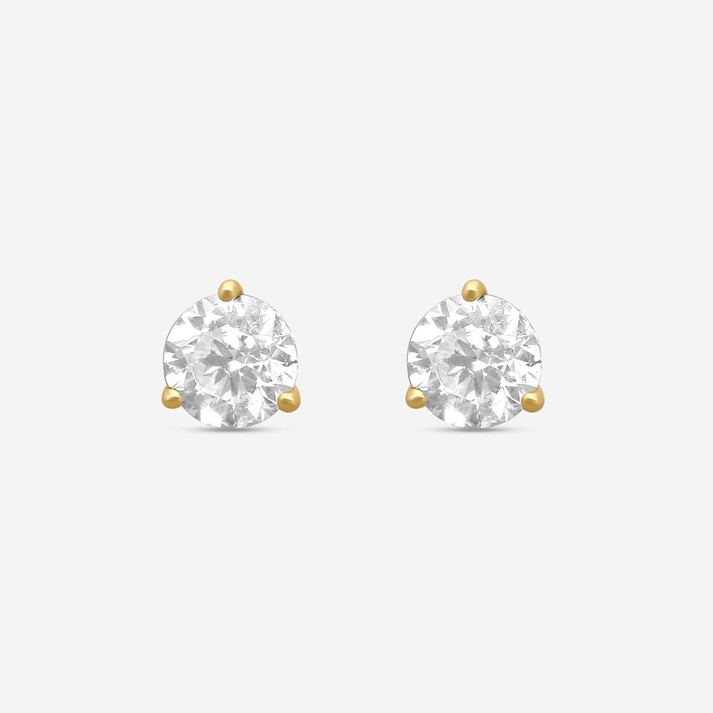 Ina Mar 14K Yellow Gold 2.00 ctw Round Diamond Martini Stud Earrings ST1001D-FY-200F