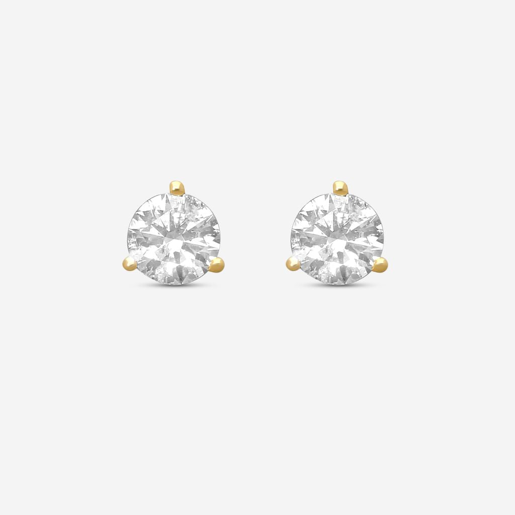 Ina Mar 14K Yellow Gold 1.50 ctw Round Diamond Martini Stud Earrings ST1001D-FY-150F