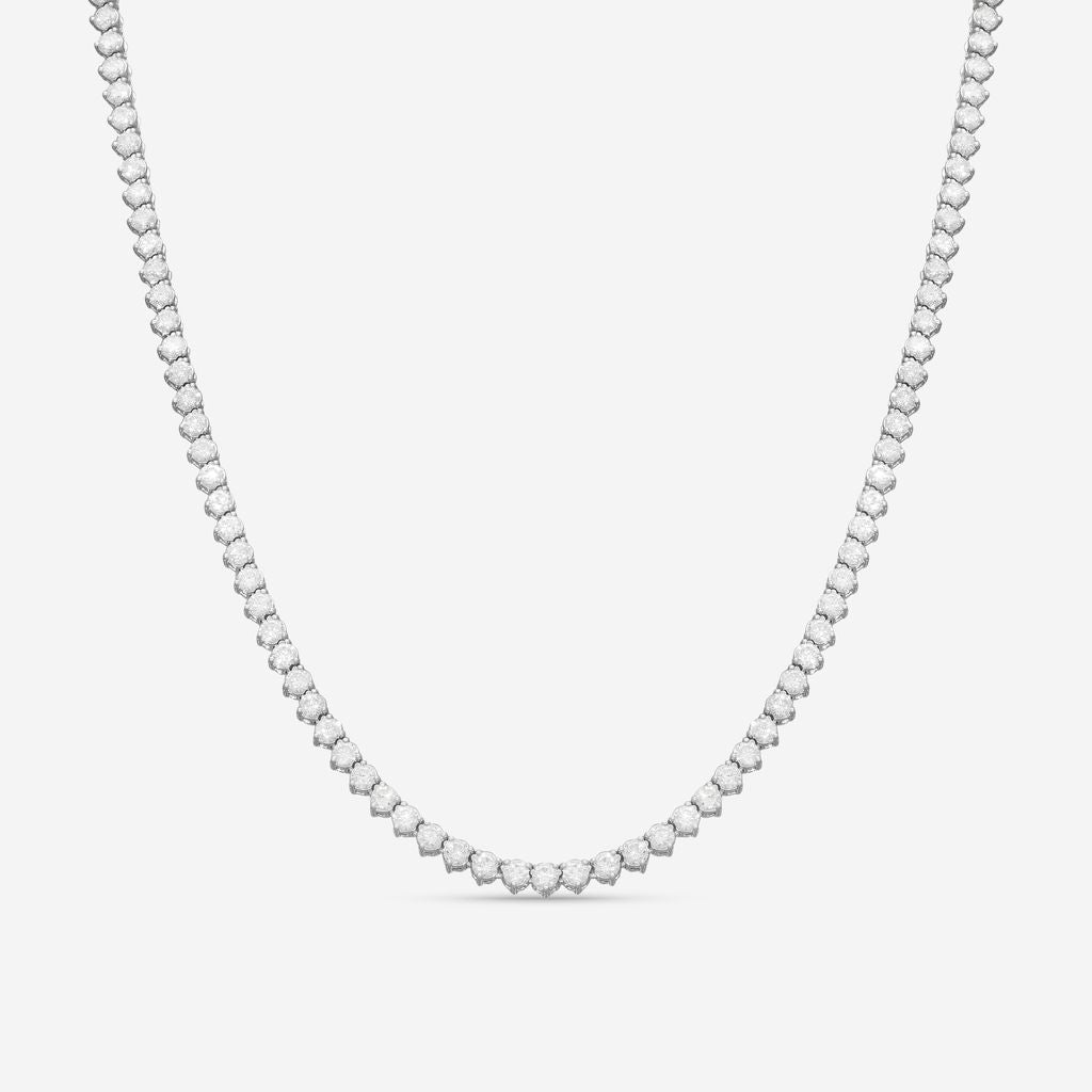 Ina Mar 14K White Gold 8.00 ctw Round Diamond Martini Tennis Necklace N1154D-FW-800F