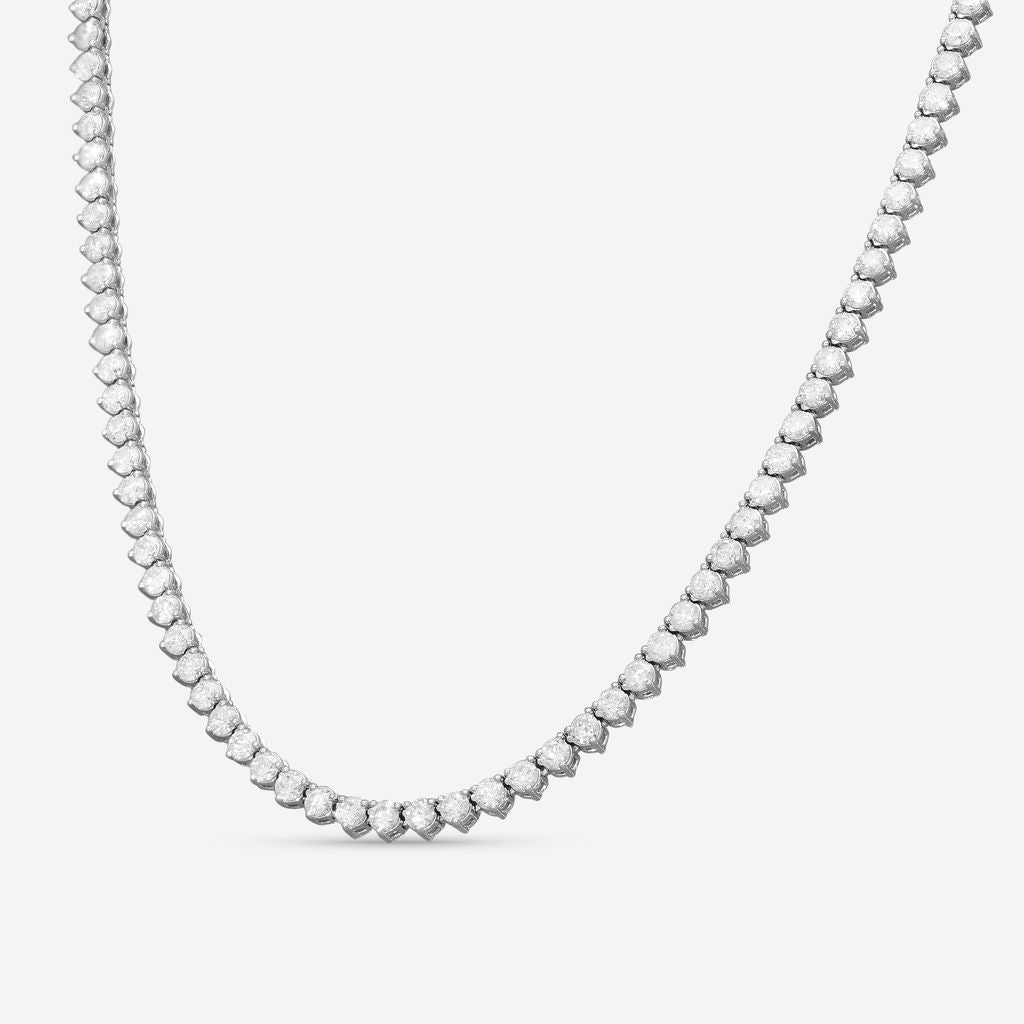 Ina Mar 14K White Gold 8.00 ctw Round Diamond Martini Tennis Necklace N1154D-FW-800F — view 2