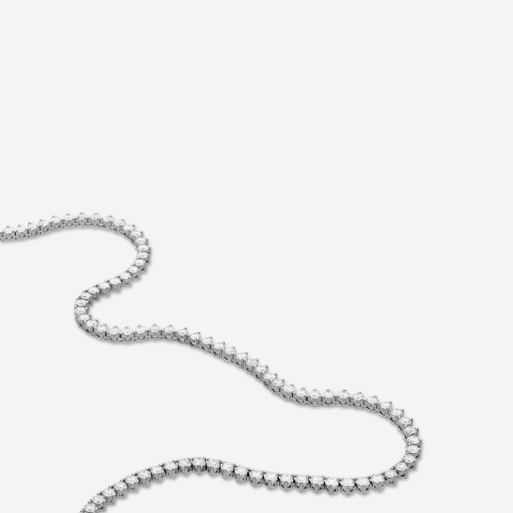 Ina Mar 14K White Gold 8.00 ctw Round Diamond Martini Tennis Necklace N1154D-FW-800F — view 3