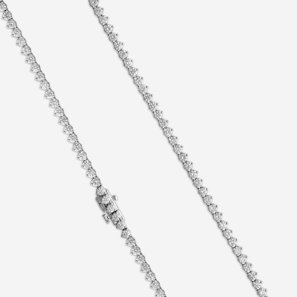 Ina Mar 14K White Gold 8.00 ctw Round Diamond Martini Tennis Necklace N1154D-FW-800F — view 4