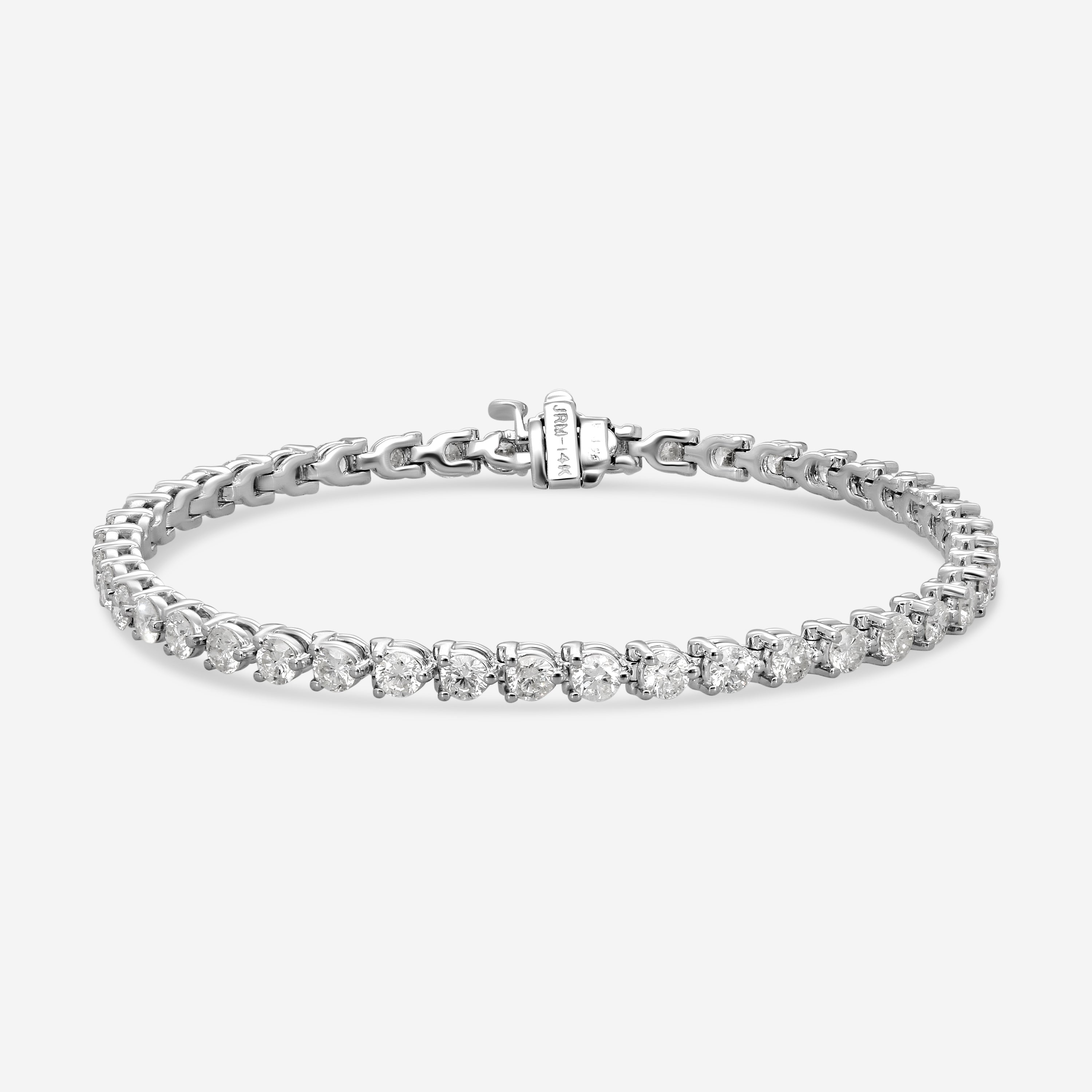 Ina Mar 14K White Gold 5.00 ctw Round Diamond Martini Tennis Bracelet B1076E-FW-500F