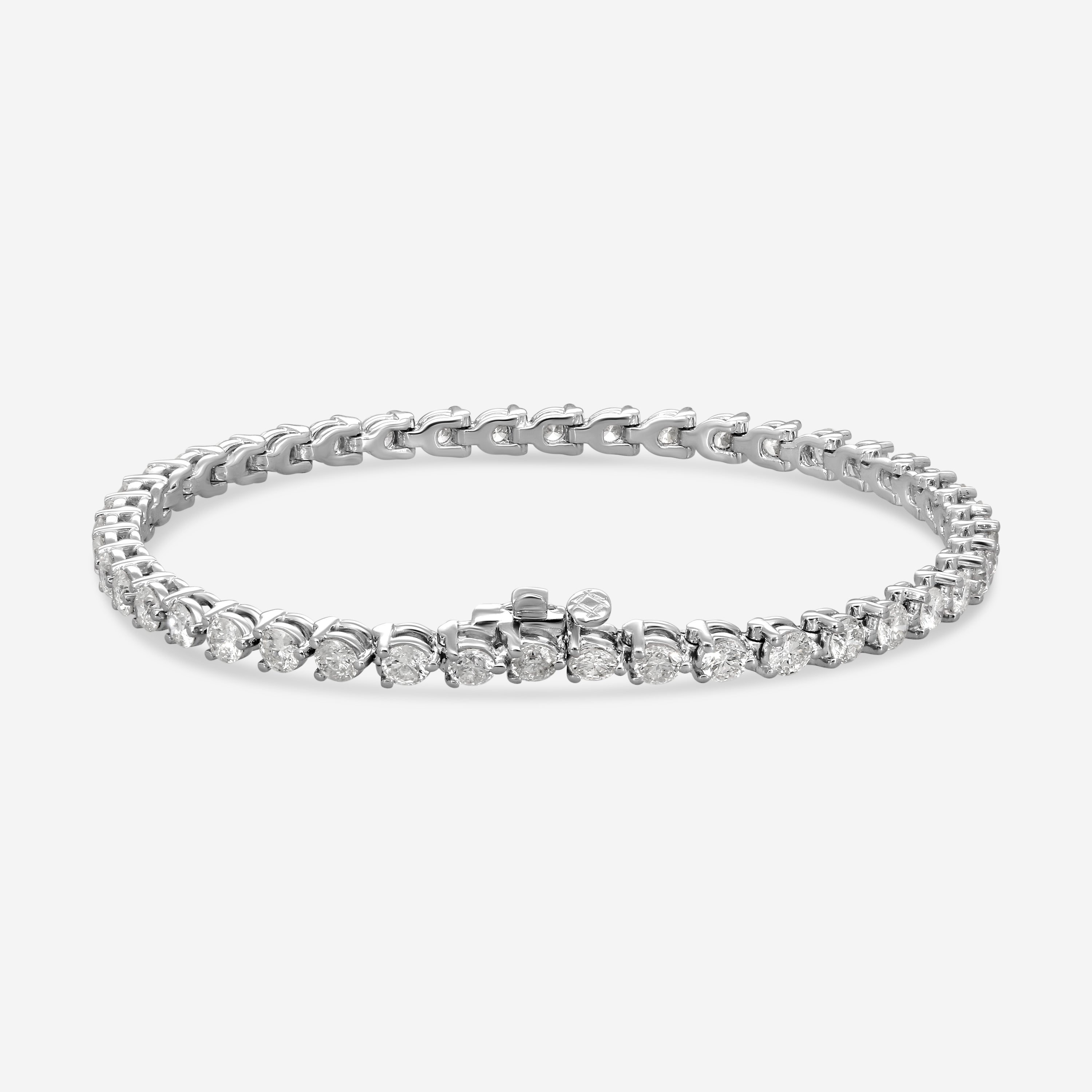Ina Mar 14K White Gold 5.00 ctw Round Diamond Martini Tennis Bracelet B1076E-FW-500F — view 2