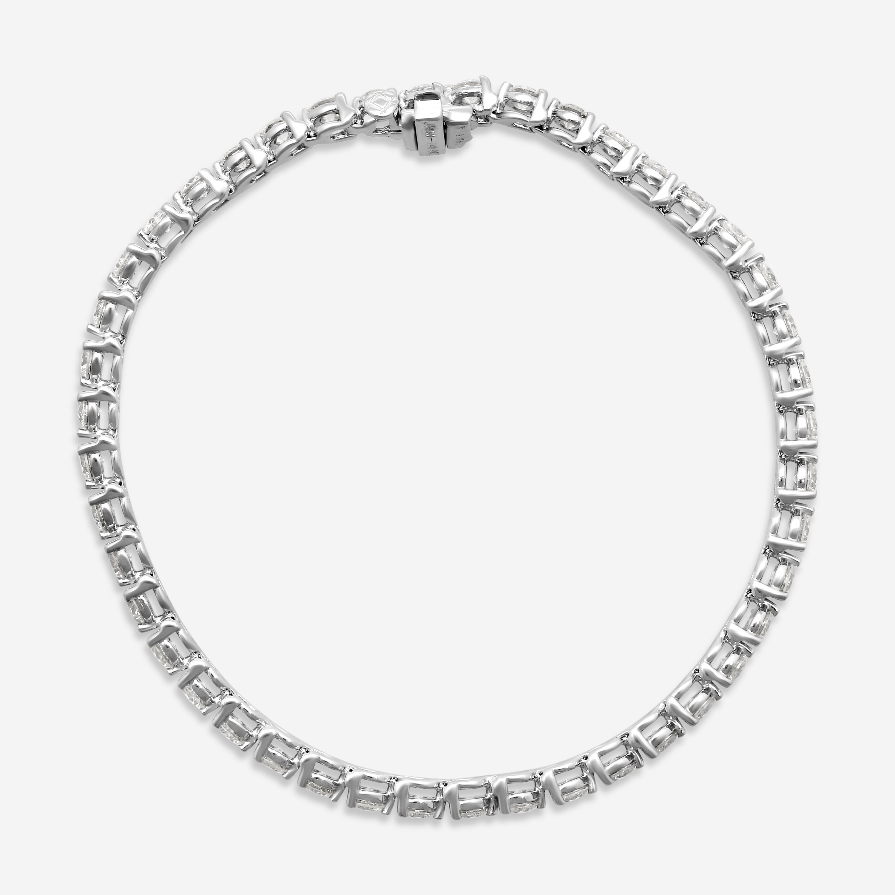 Ina Mar 14K White Gold 5.00 ctw Round Diamond Martini Tennis Bracelet B1076E-FW-500F — view 3