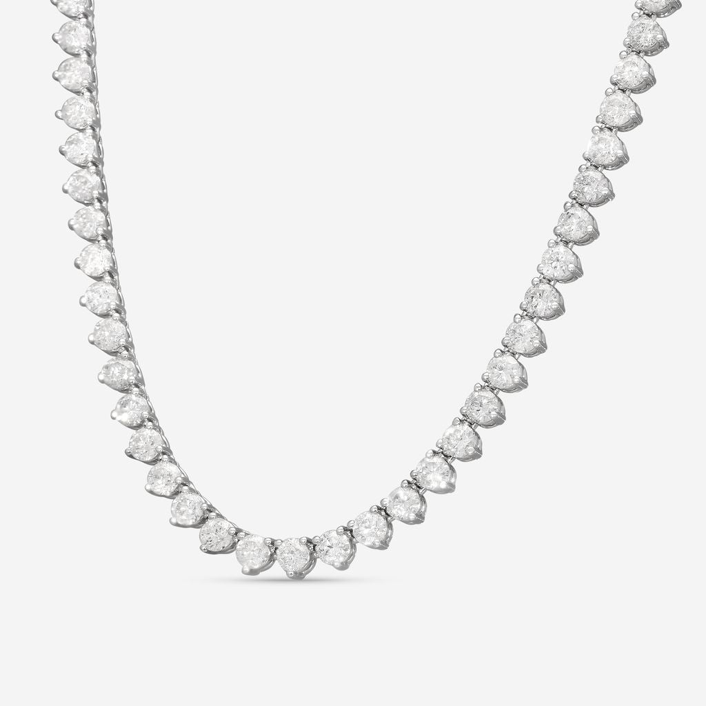 Ina Mar 14K White Gold 20 ctw Round Diamond Martini Tennis Necklace N1154G-FW-2000F — view 2