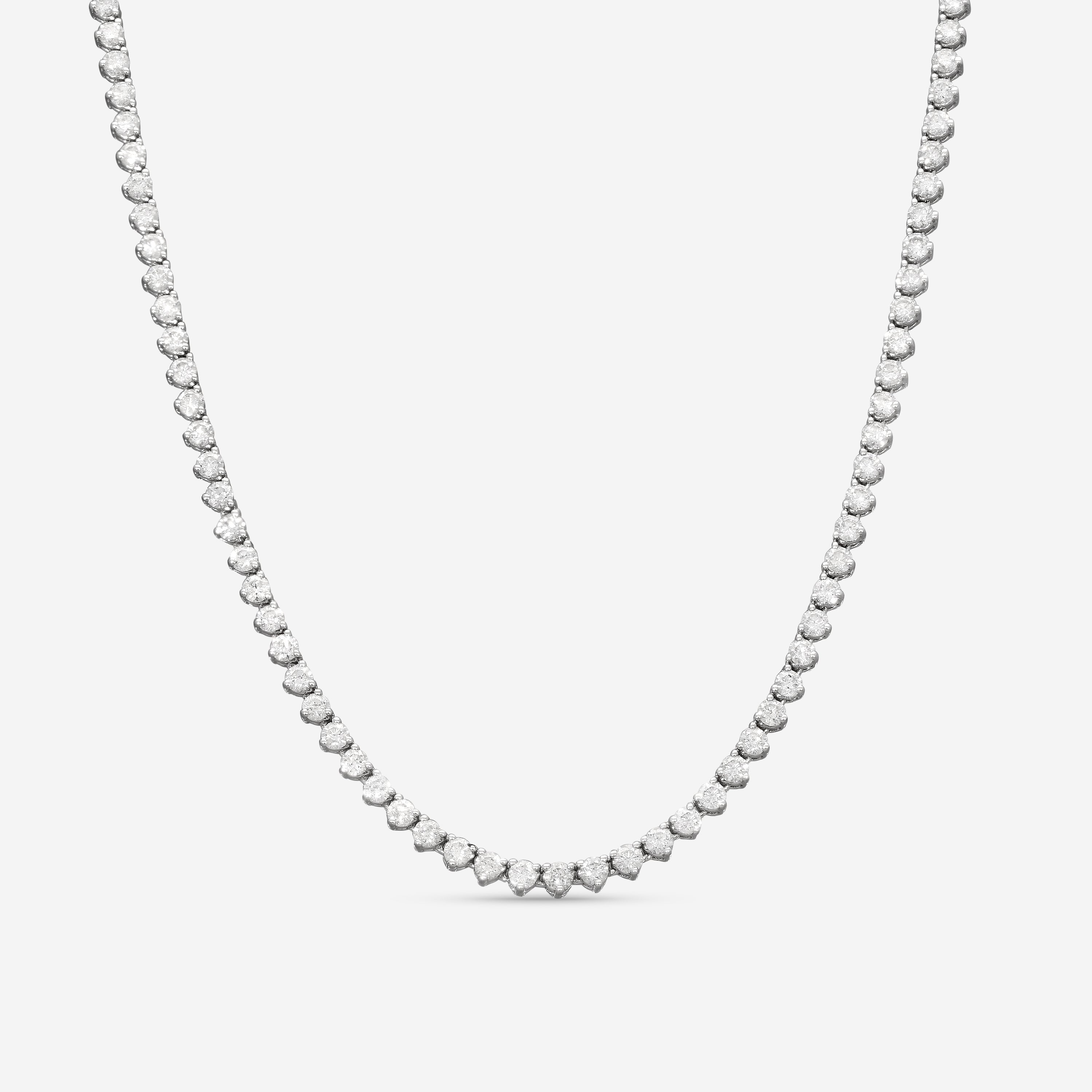 Ina Mar 14K White Gold 10.00 ctw Round Diamond Martini Tennis Necklace N1154E-FW-1000F