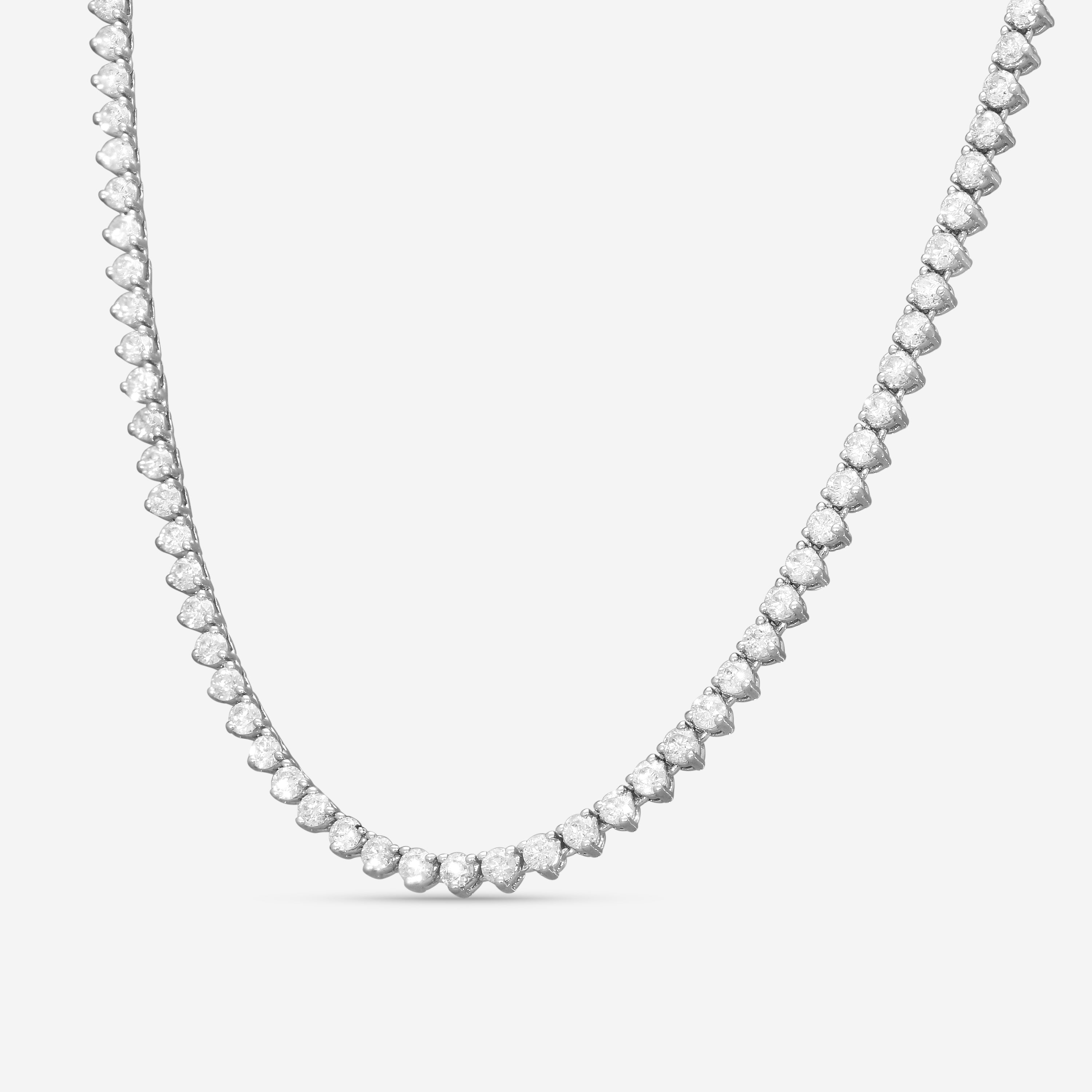 Ina Mar 14K White Gold 10.00 ctw Round Diamond Martini Tennis Necklace N1154E-FW-1000F — view 2