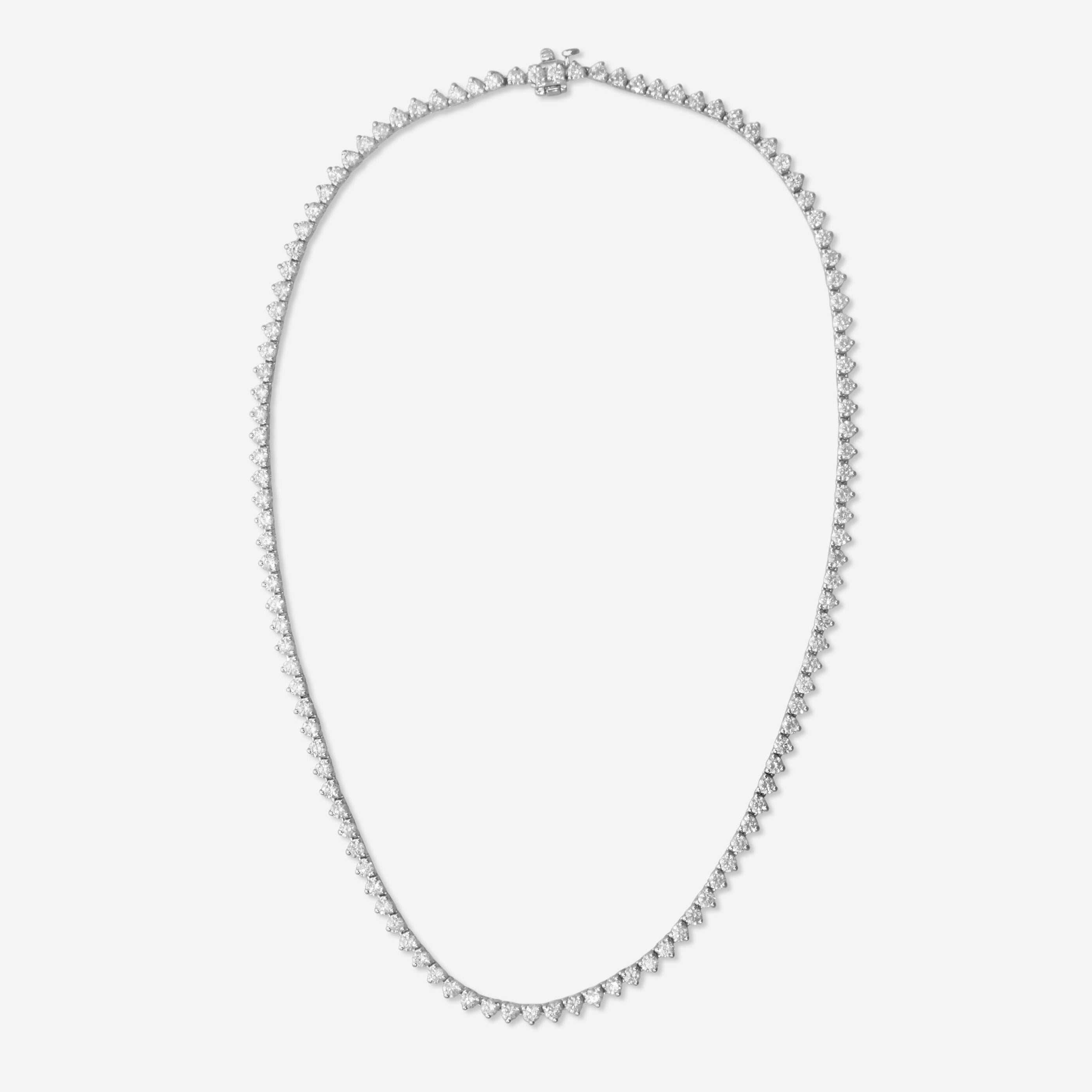 Ina Mar 14K White Gold 10.00 ctw Round Diamond Martini Tennis Necklace N1154E-FW-1000F — view 3