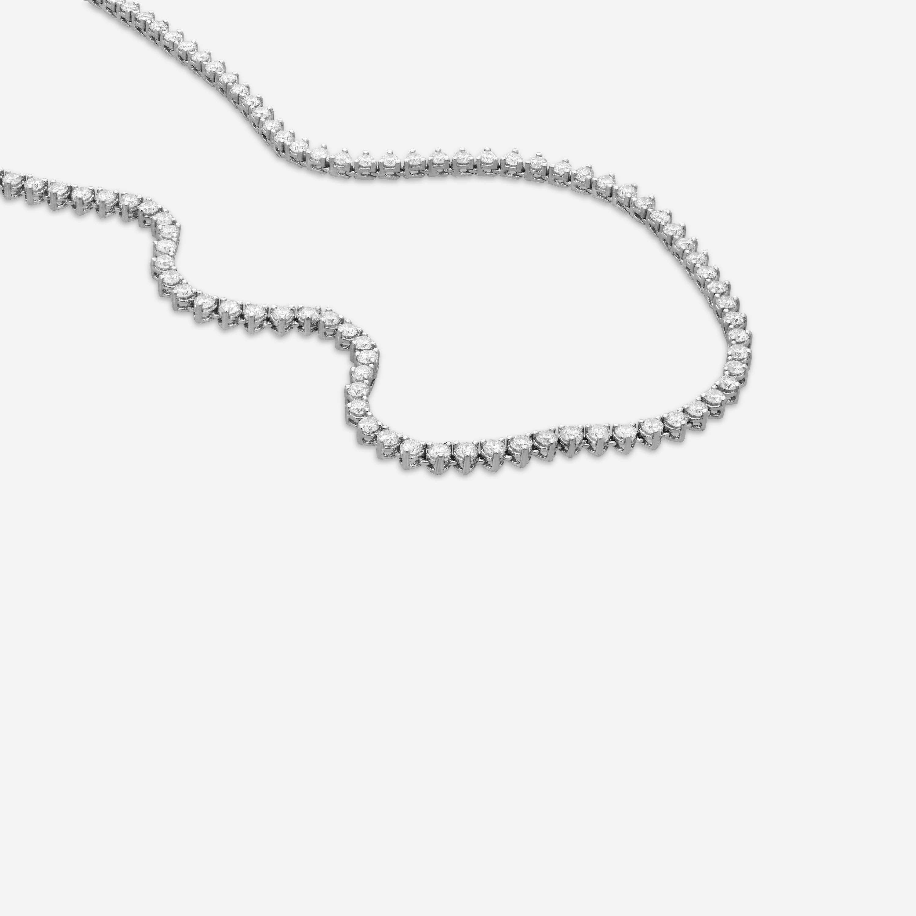 Ina Mar 14K White Gold 10.00 ctw Round Diamond Martini Tennis Necklace N1154E-FW-1000F — view 4