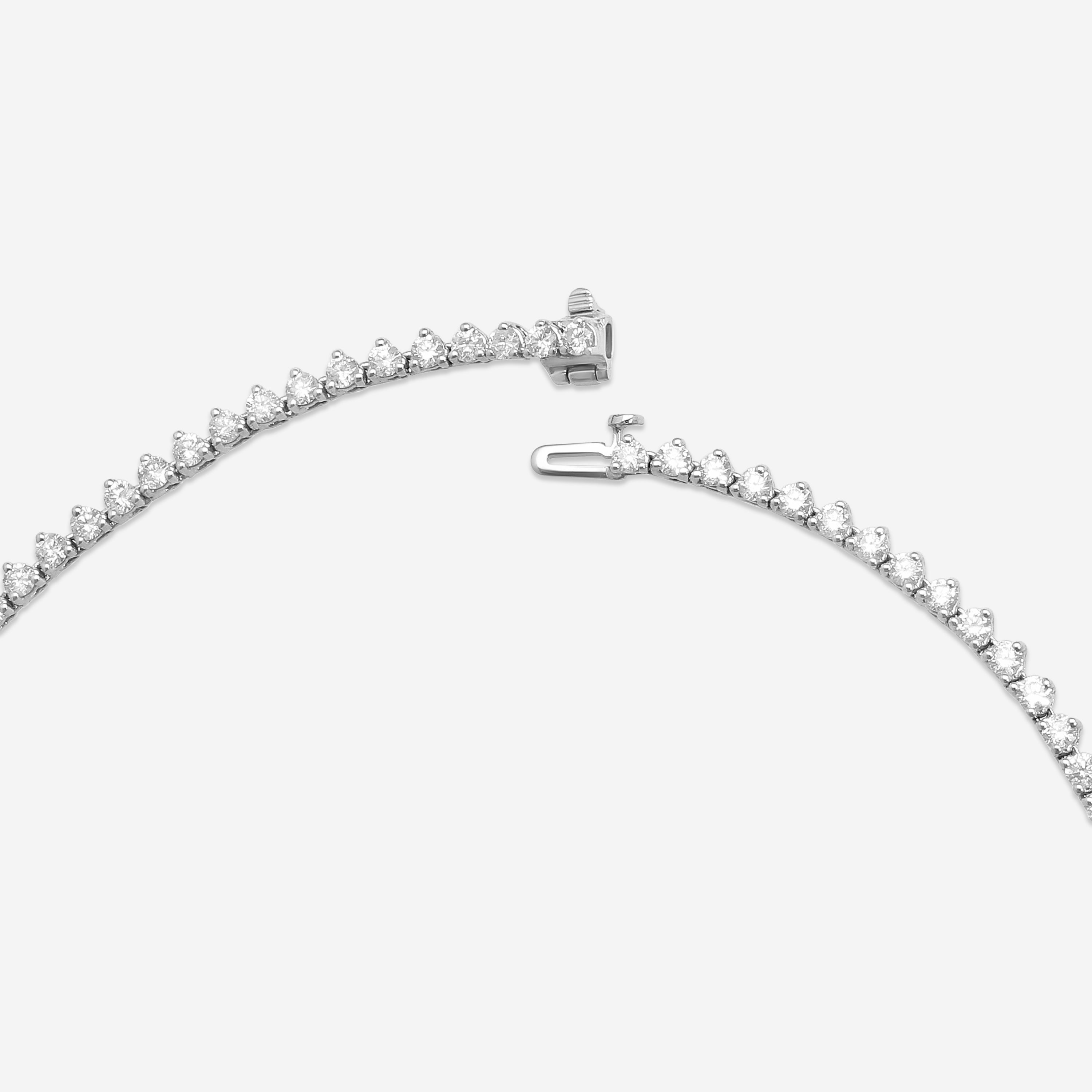Ina Mar 14K White Gold 10.00 ctw Round Diamond Martini Tennis Necklace N1154E-FW-1000F — view 5