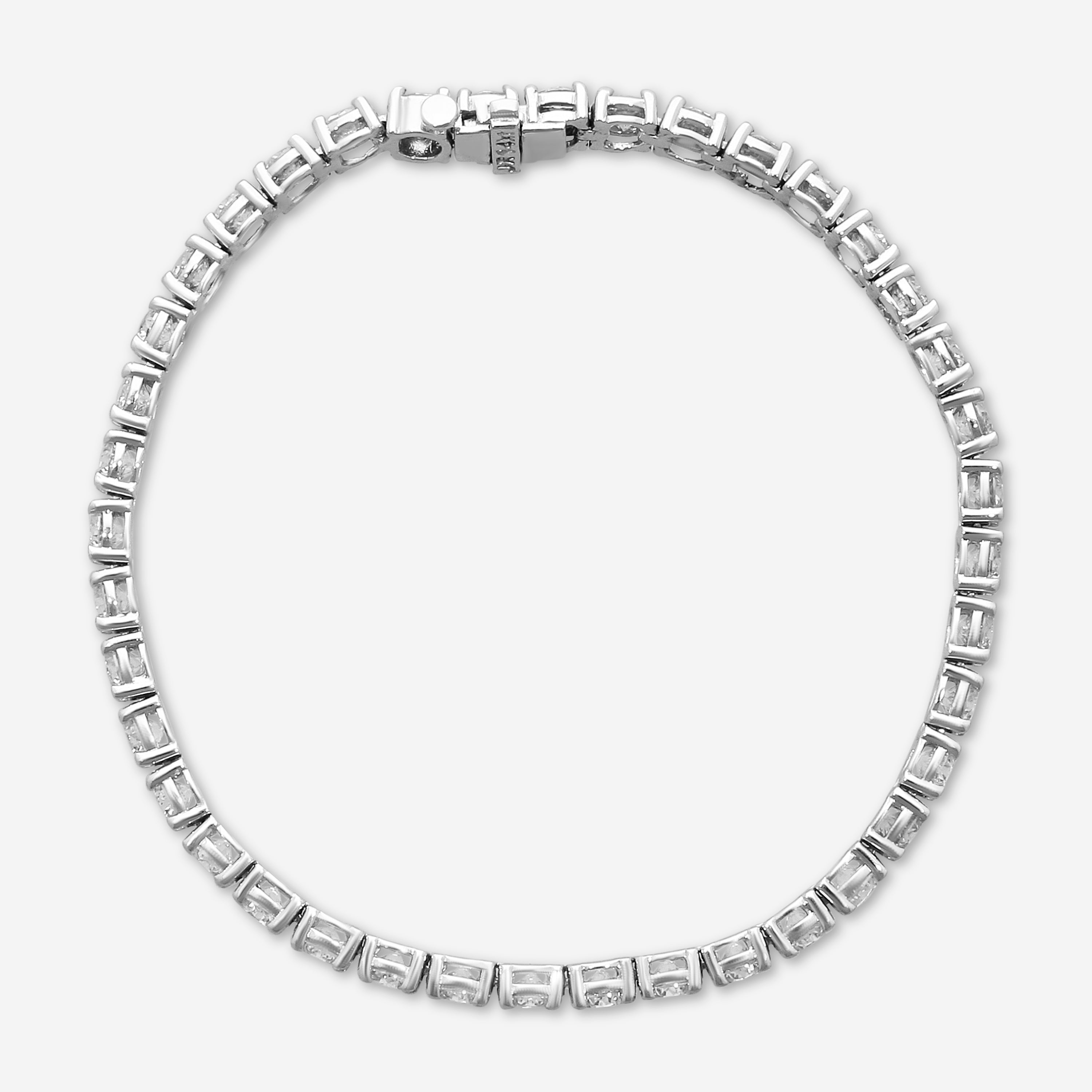 Ina Mar 14K White Gold 10.00 ctw Round Diamond 4-Prong Tennis Bracelet B1088H-FW-1000F — view 3