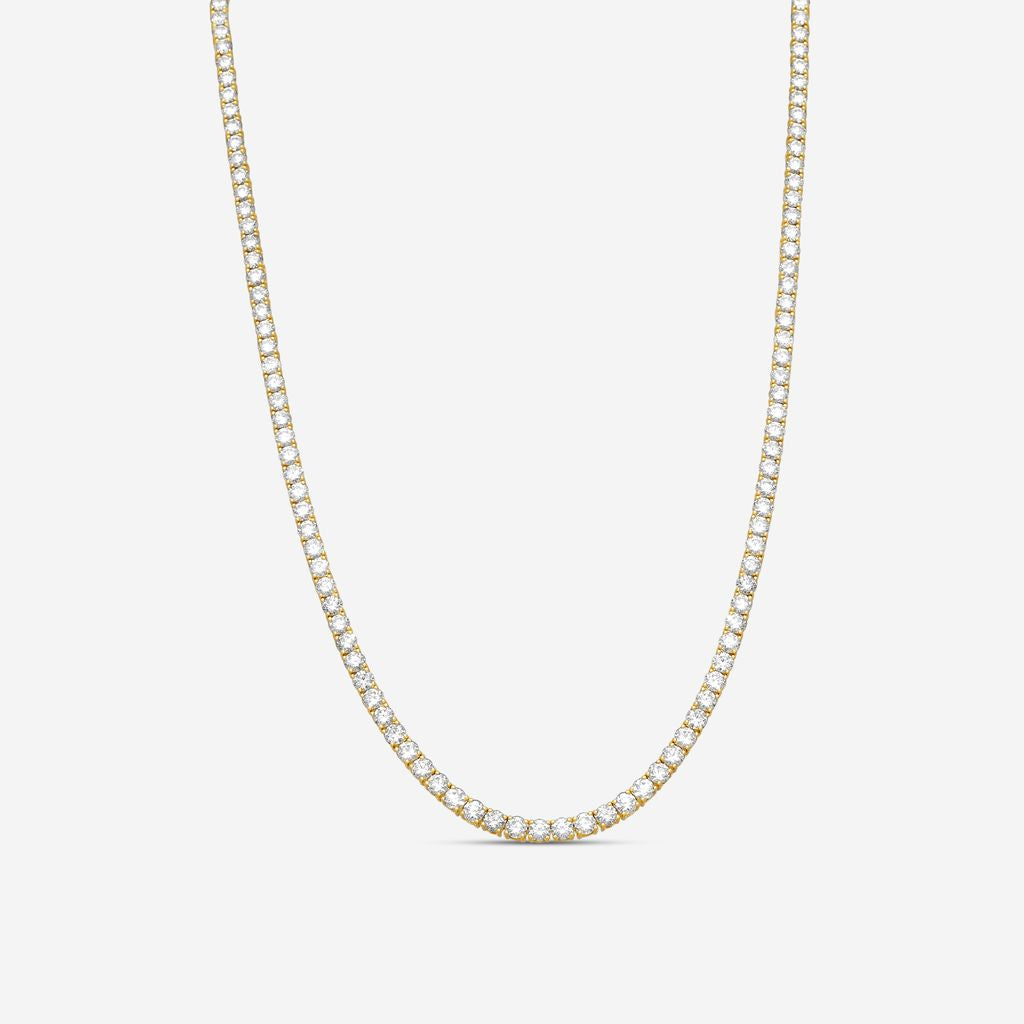 Ina Mar 14K Yellow Gold 15.00 ctw Round Diamond 4-Prong Tennis Necklace N1197K-FY-1500F