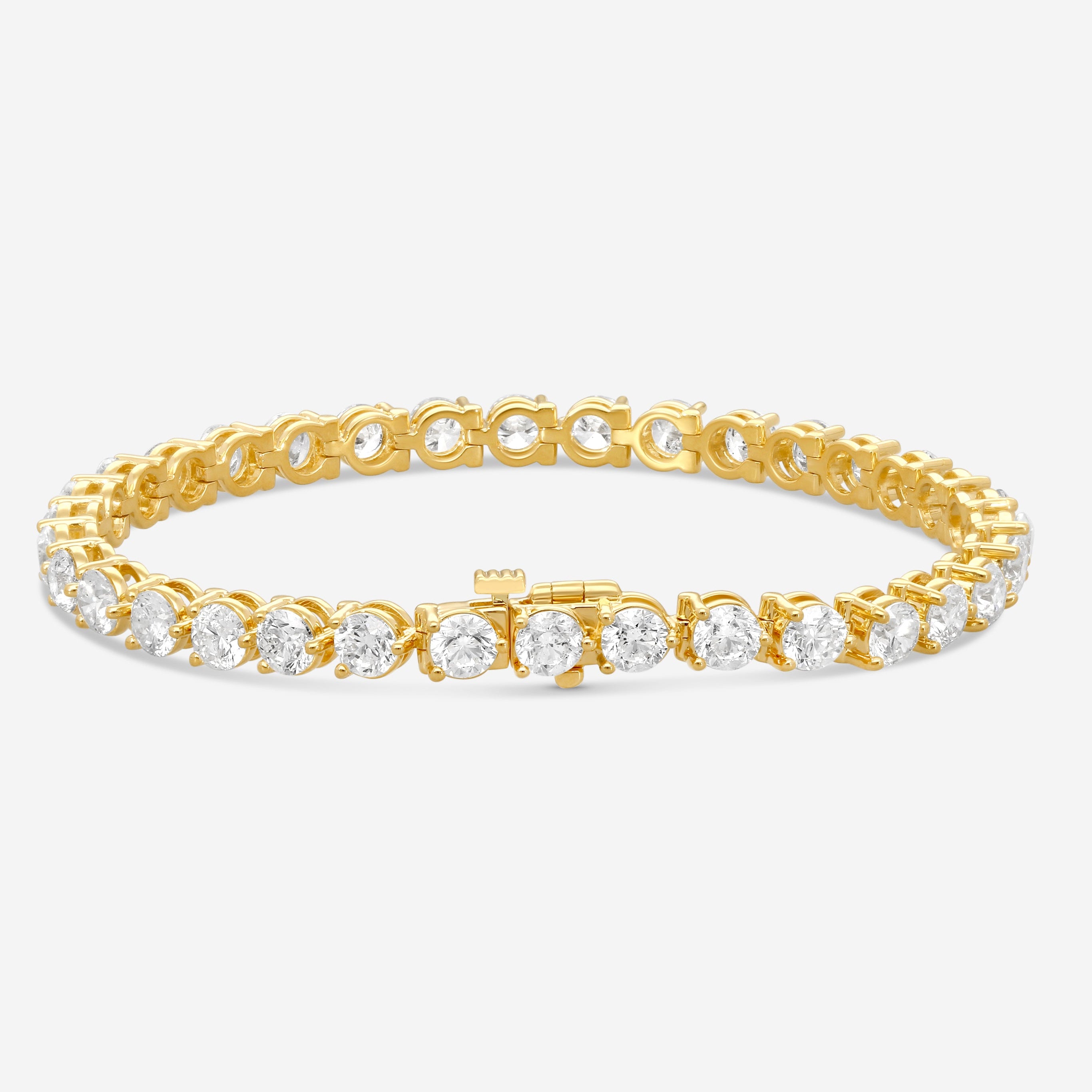 Ina Mar 14K Yellow Gold 10.00ctw Round Diamond Martini Tennis Bracelet B1076H-FY-1000F — view 2