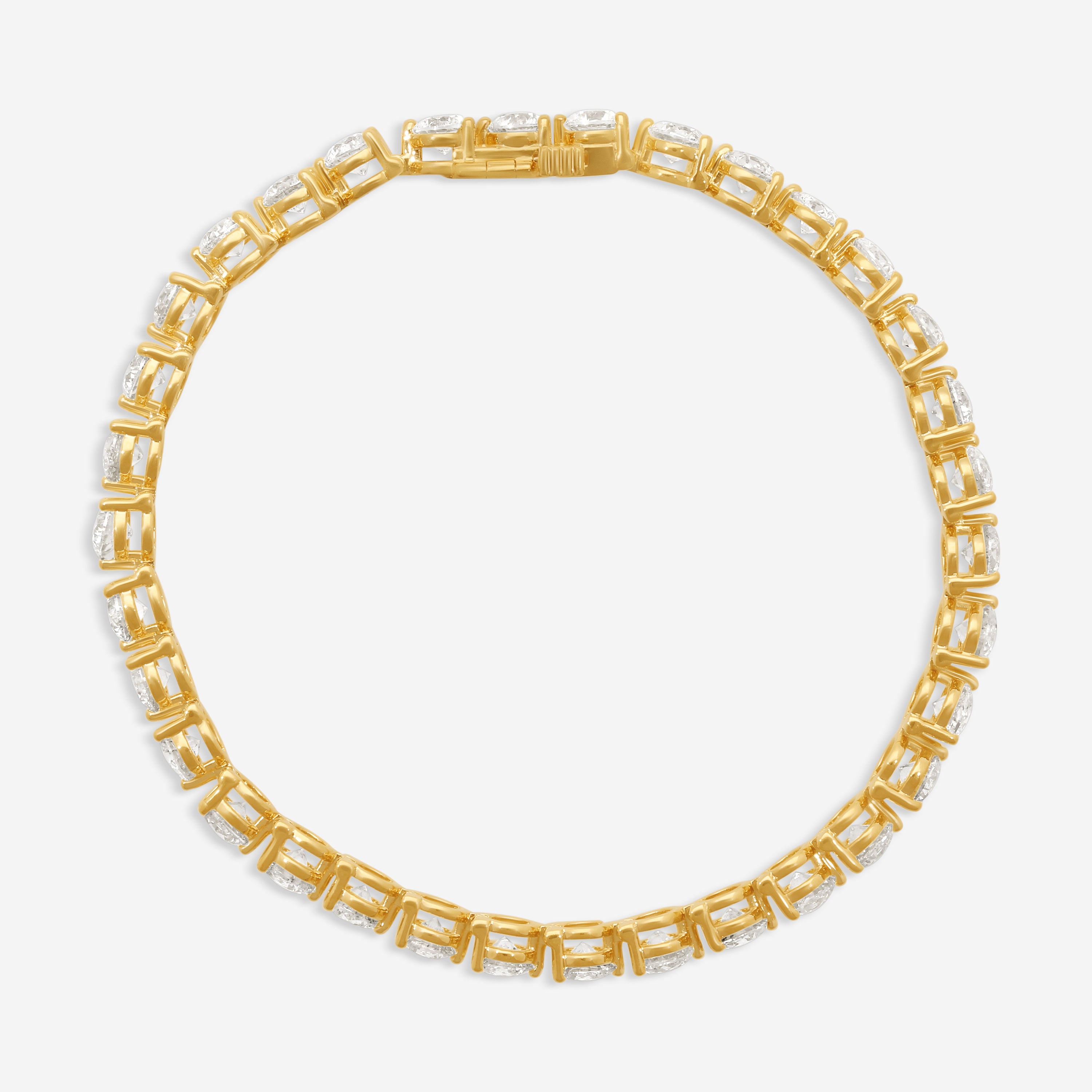 Ina Mar 14K Yellow Gold 10.00ctw Round Diamond Martini Tennis Bracelet B1076H-FY-1000F — view 3