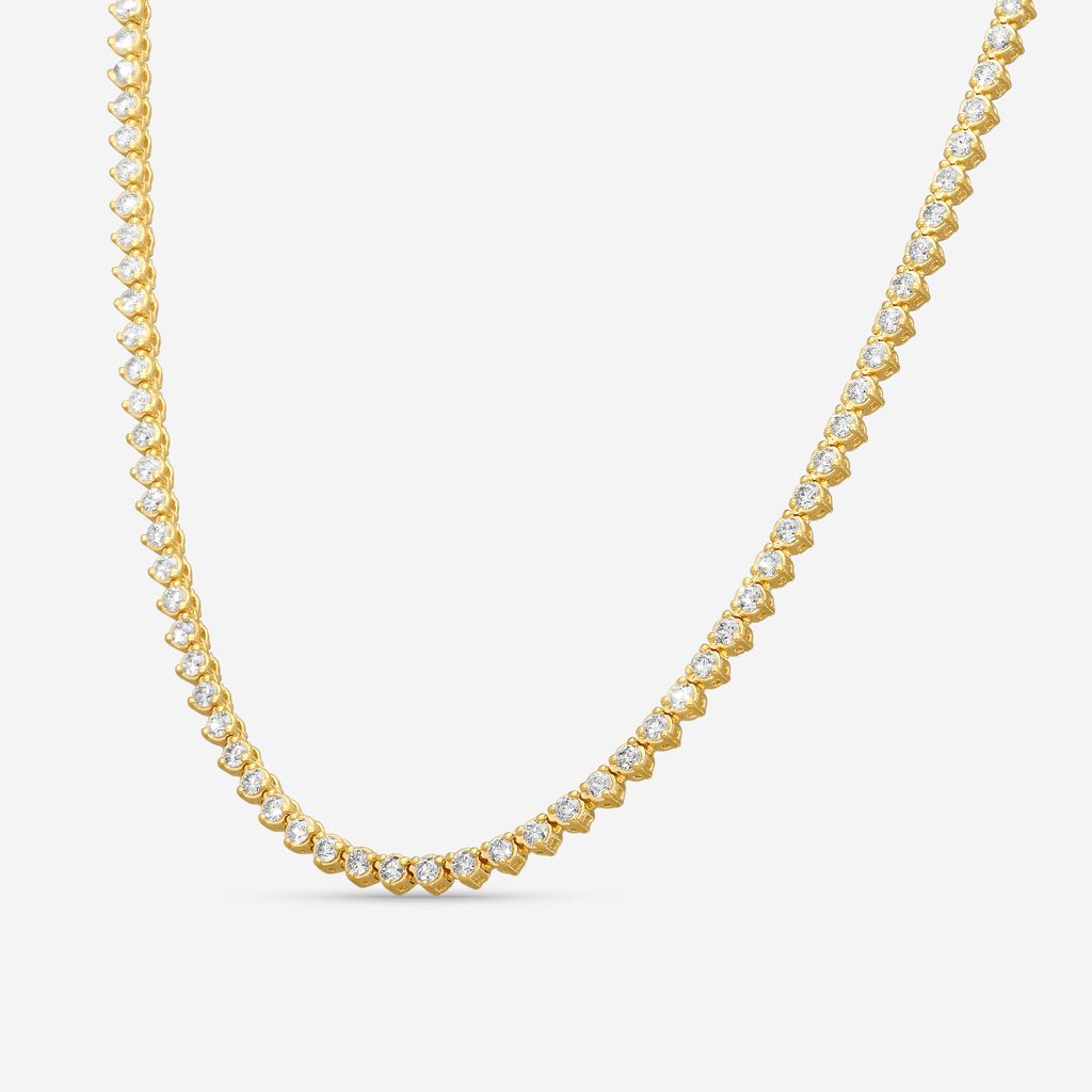 Ina Mar 14K Yellow Gold 4.00 ctw Round Diamond Martini Tennis Necklace N1154B-FY-400F — view 2