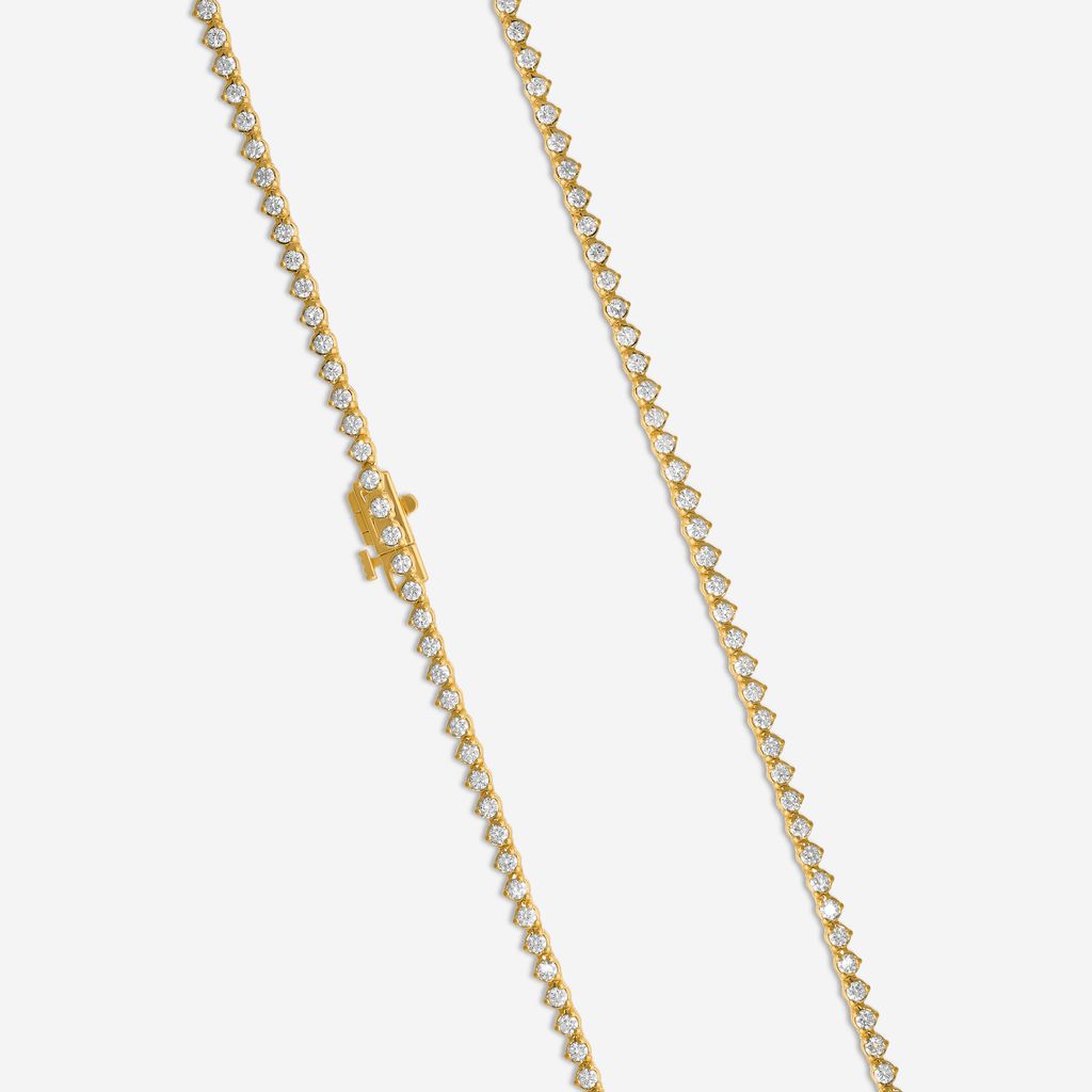 Ina Mar 14K Yellow Gold 4.00 ctw Round Diamond Martini Tennis Necklace N1154B-FY-400F — view 4