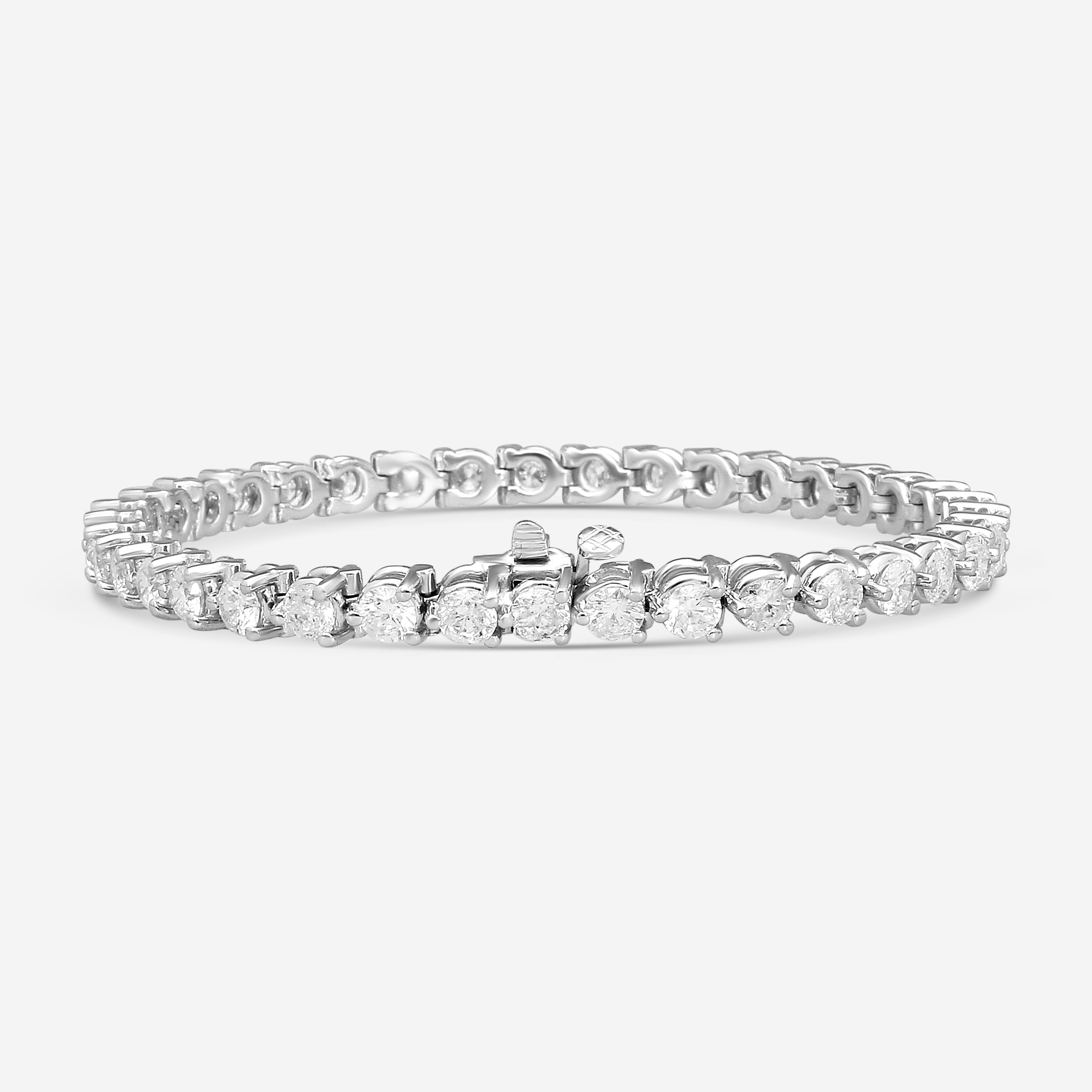 Ina Mar 14K White Gold 8.00 ctw Round Diamond Martini Tennis Bracelet B1076G-FW-800F — view 2
