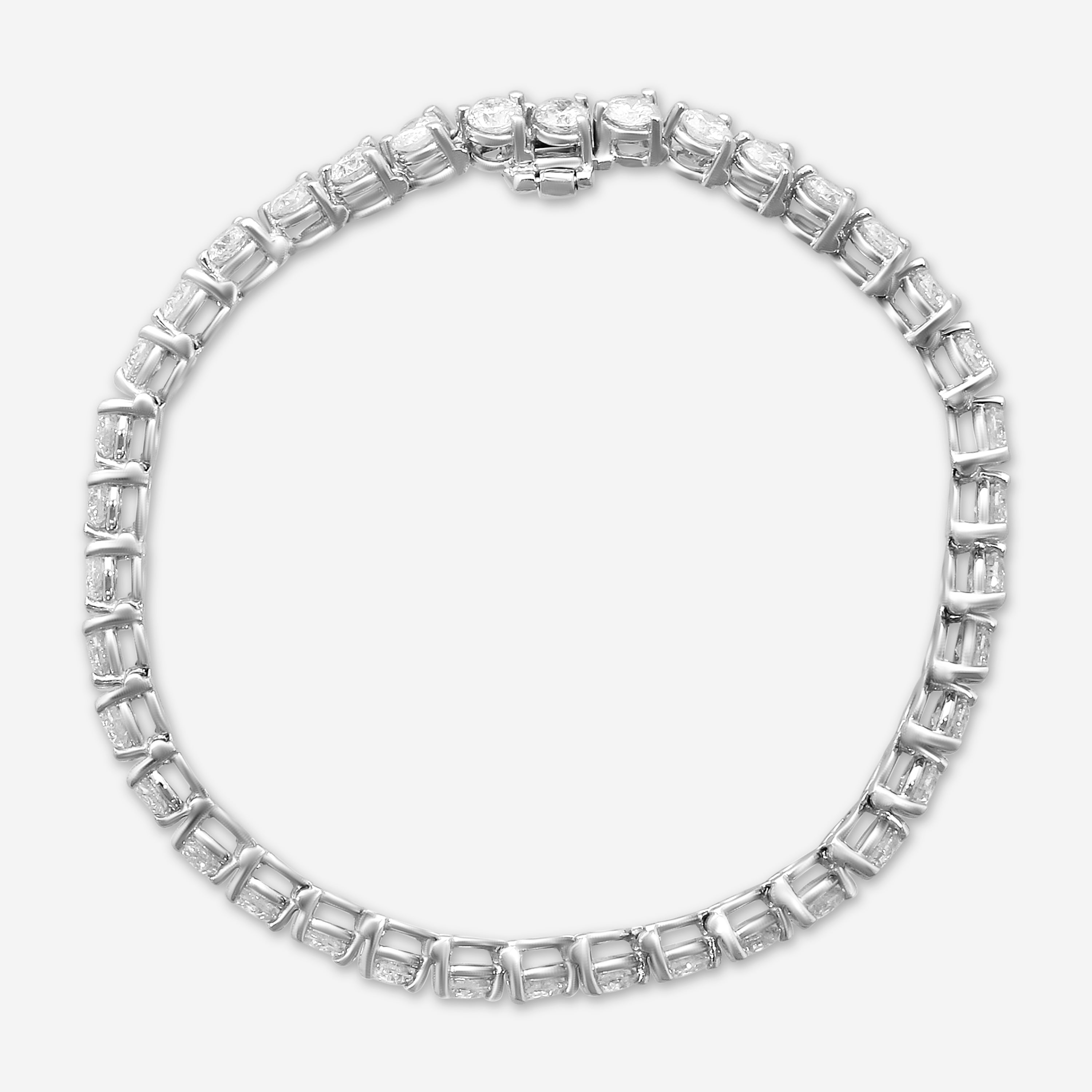Ina Mar 14K White Gold 8.00 ctw Round Diamond Martini Tennis Bracelet B1076G-FW-800F — view 3