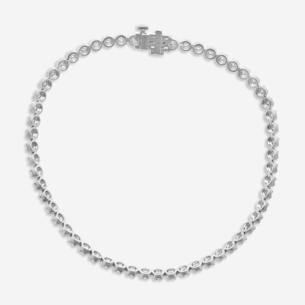 Ina Mar 14K White Gold 1.00 ctw Round Diamond  4-Prong Tennis Bracelet B1053A-FW-100F — view 3