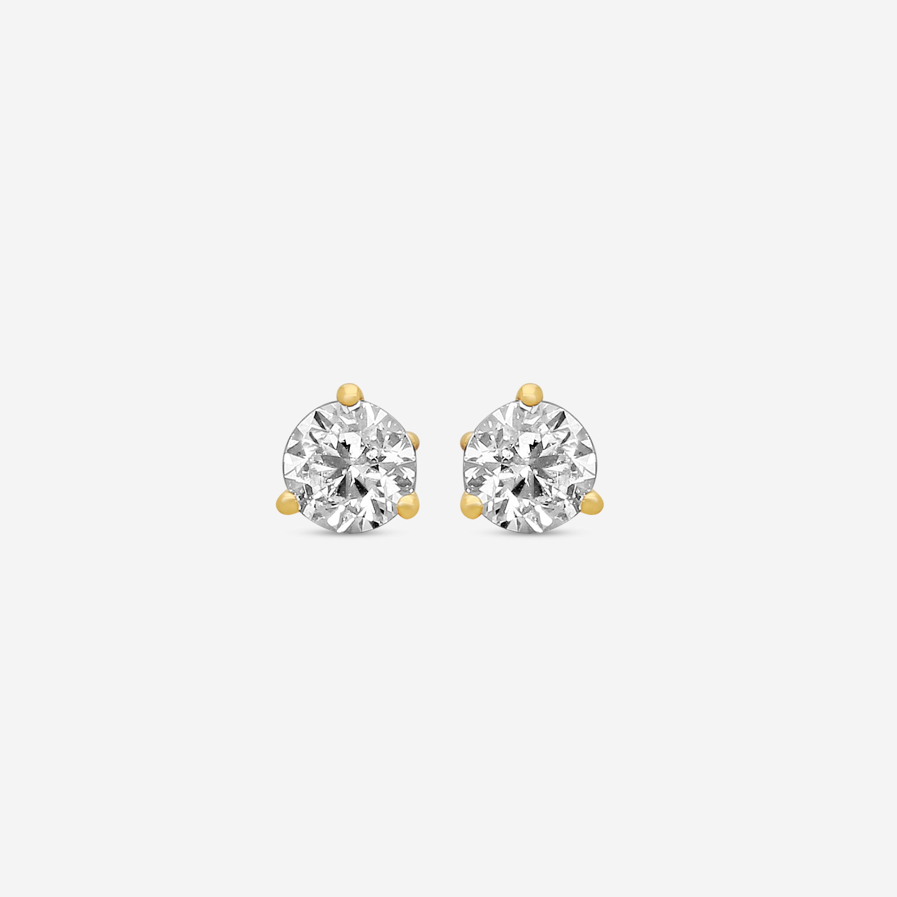 Ina Mar 14K Yellow Gold 0.75 ctw Round Diamond Martini Stud Earrings ST1001D-FY-075F