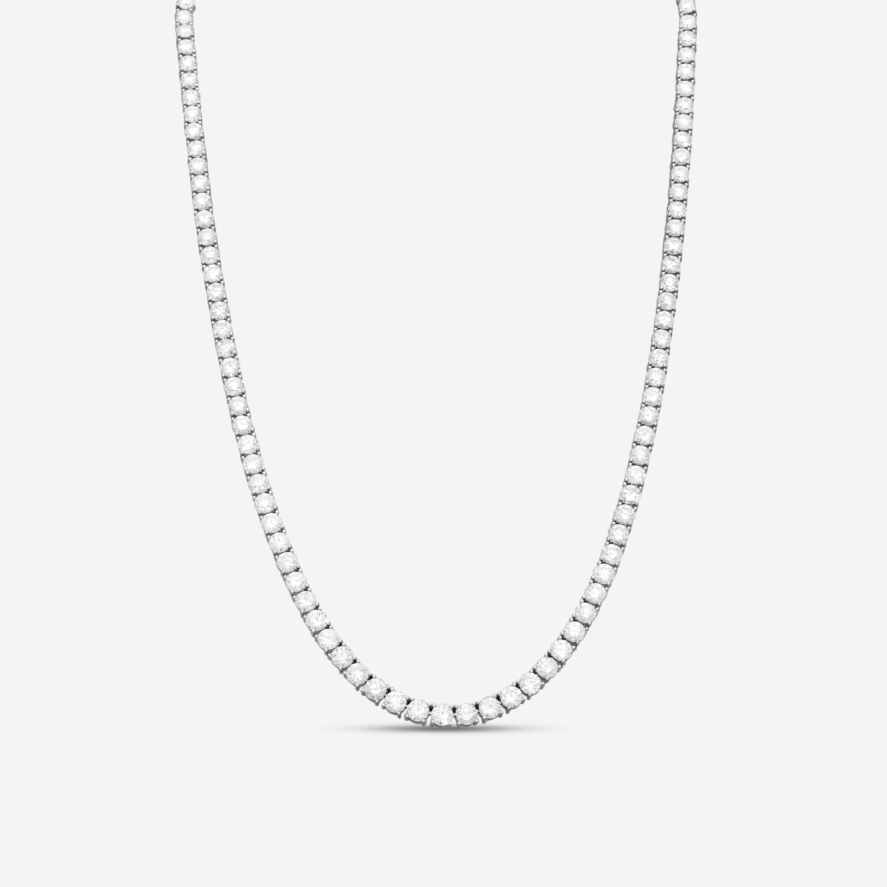 Ina Mar 14K White Gold 20.00 ctw Round Diamond 4-Prong Tennis Necklace N1197L-FW-2000F