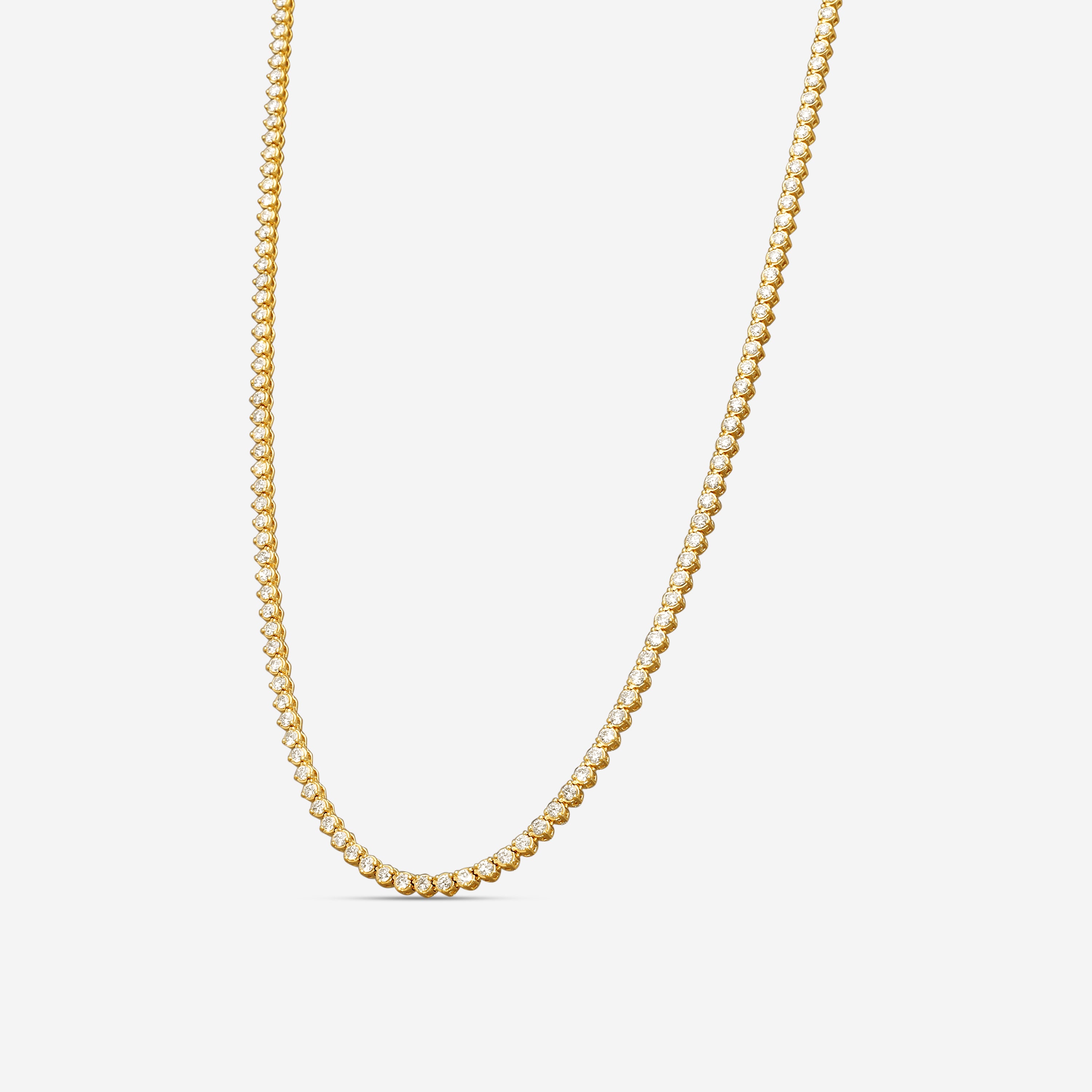 Ina Mar 14K Yellow Gold 5.00 ctw Round Diamond Martini Tennis Necklace N1154C-FY-500F — view 2