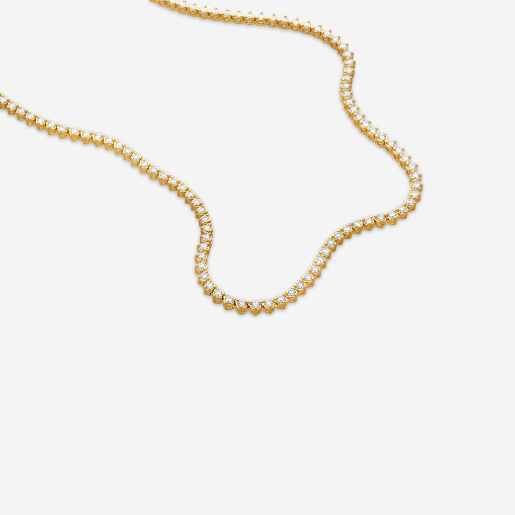Ina Mar 14K Yellow Gold 5.00 ctw Round Diamond Martini Tennis Necklace N1154C-FY-500F — view 3