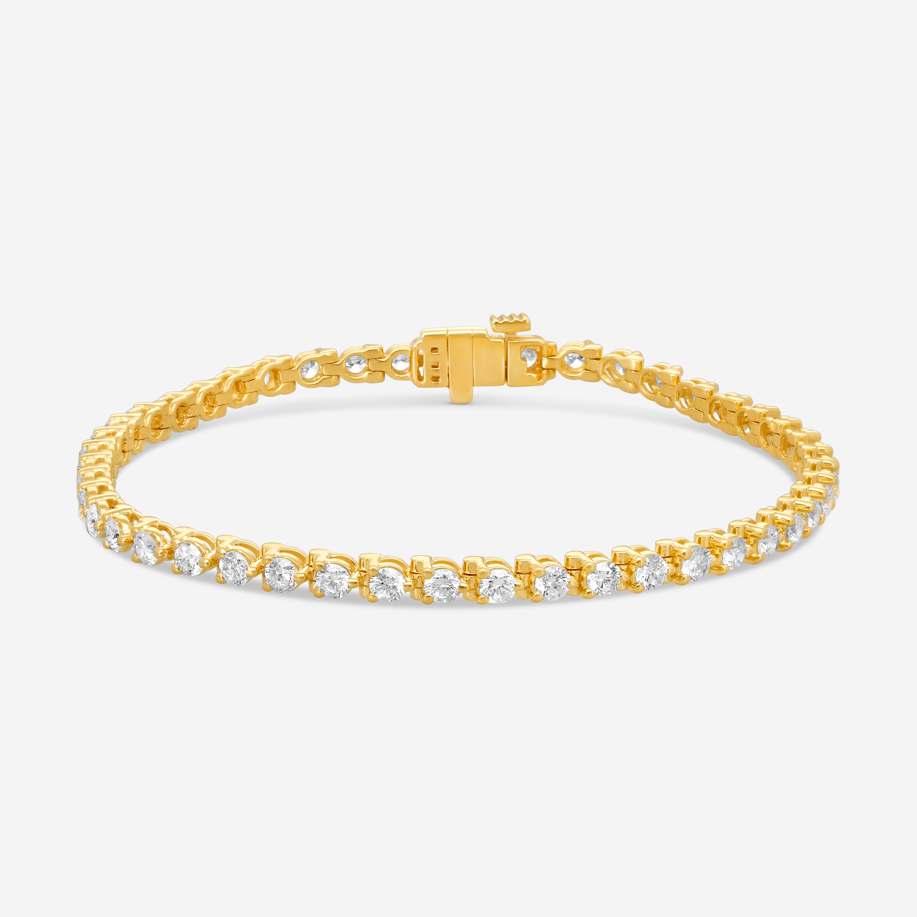 Ina Mar 14K Yellow Gold 3.00 ctw Round Diamond Martini Tennis Bracelet B1076C-FY-300F