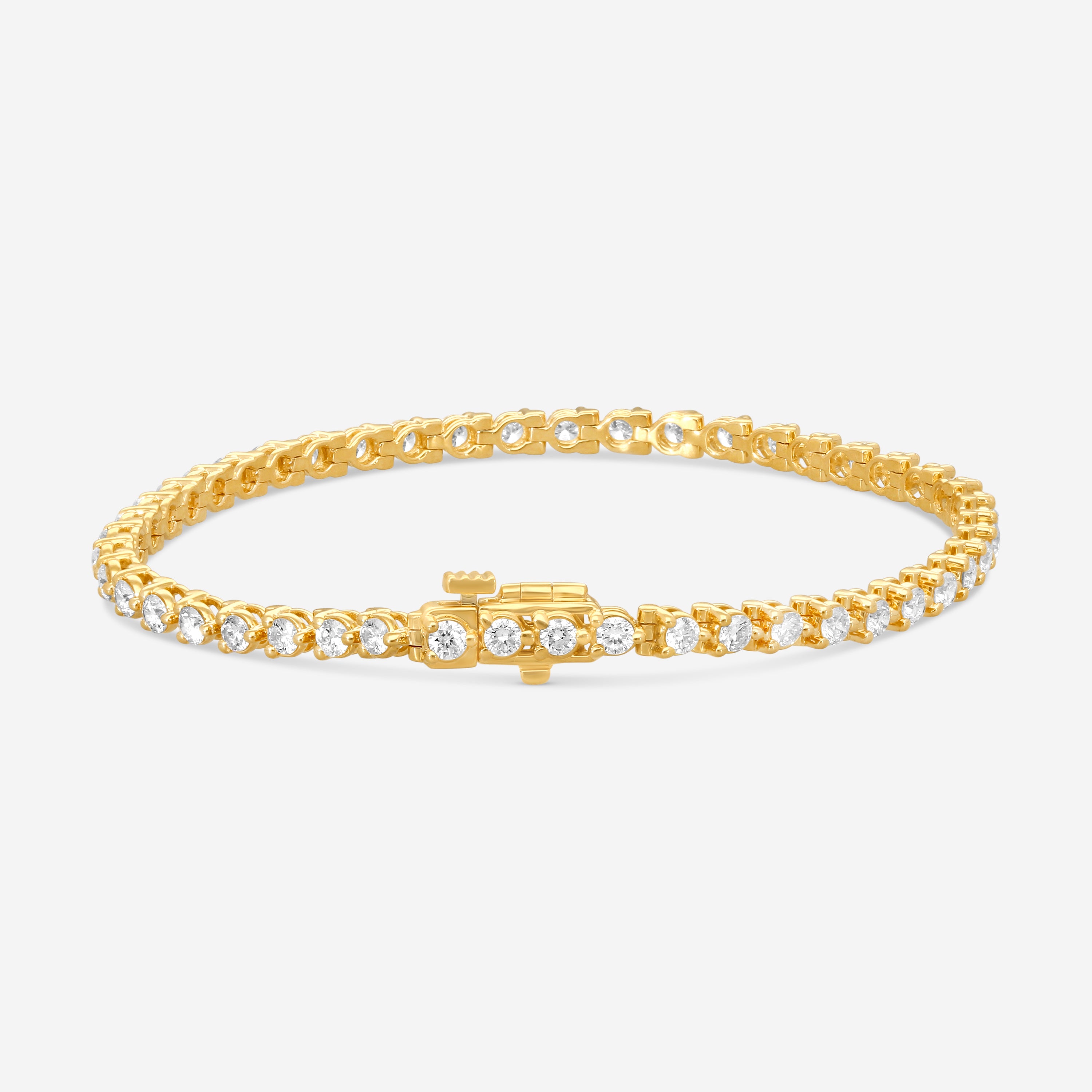 Ina Mar 14K Yellow Gold 3.00 ctw Round Diamond Martini Tennis Bracelet B1076C-FY-300F — view 2